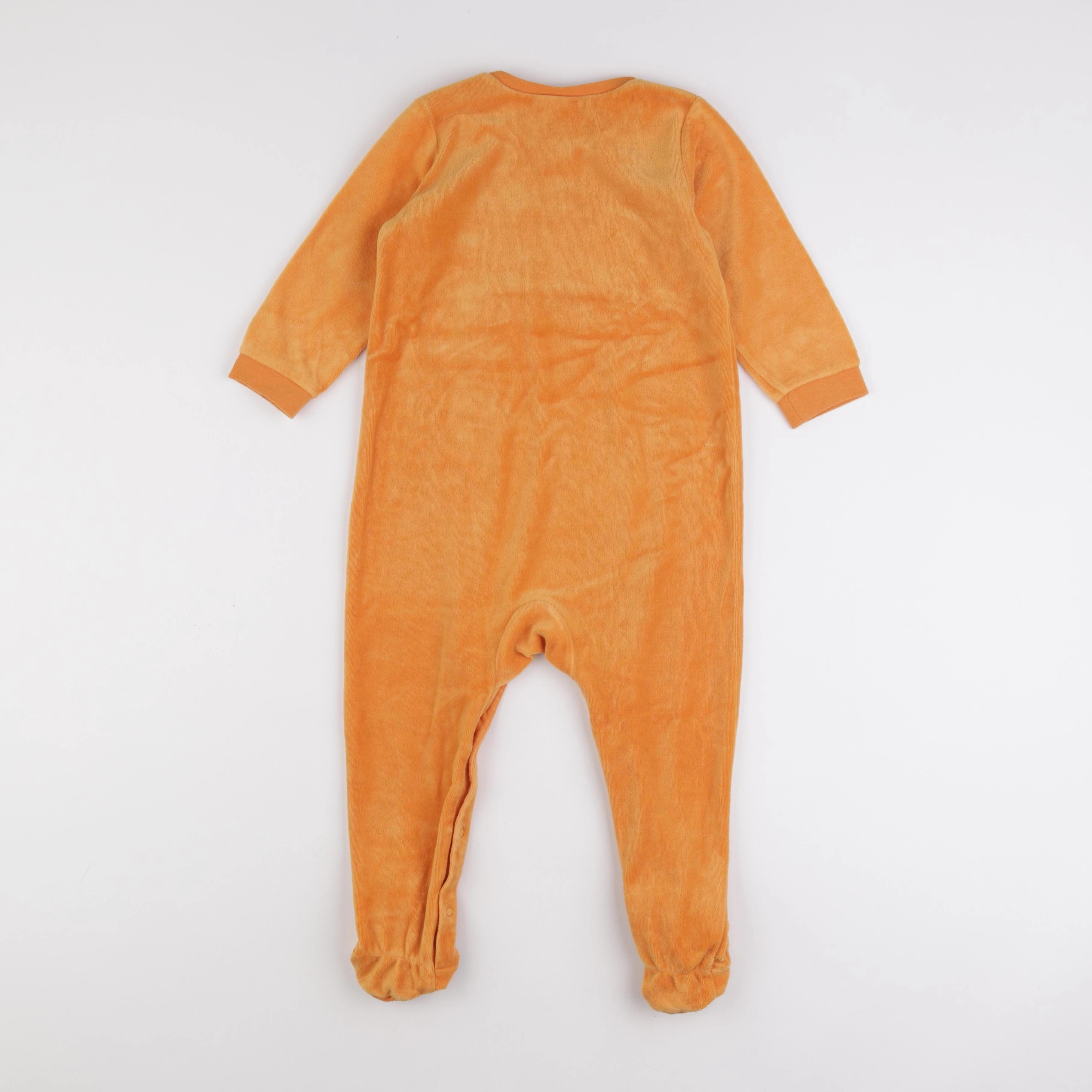 H&M - pyjama velours orange - 2/3 ans
