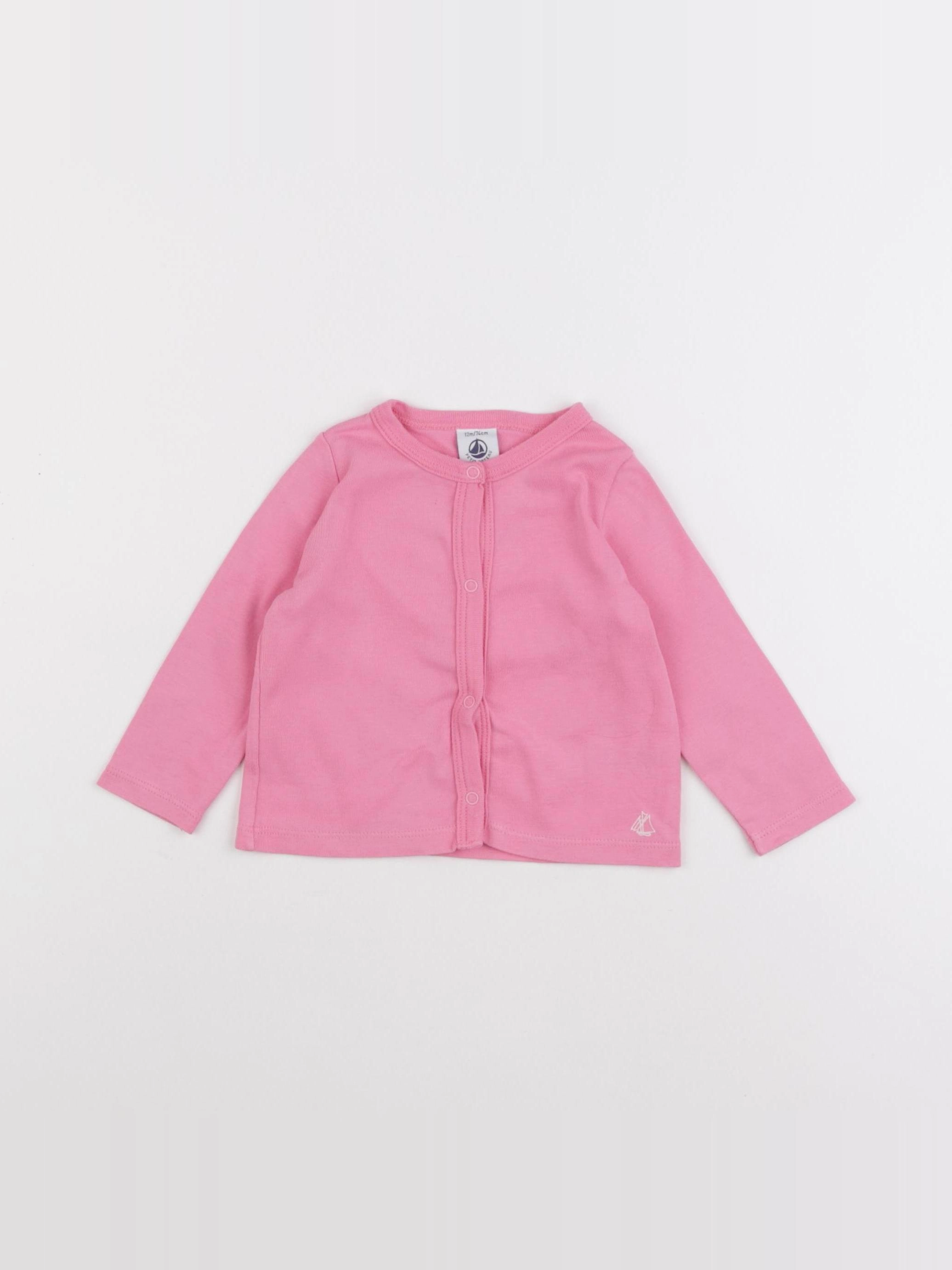 Petit Bateau - tee-shirt rose - 12 mois