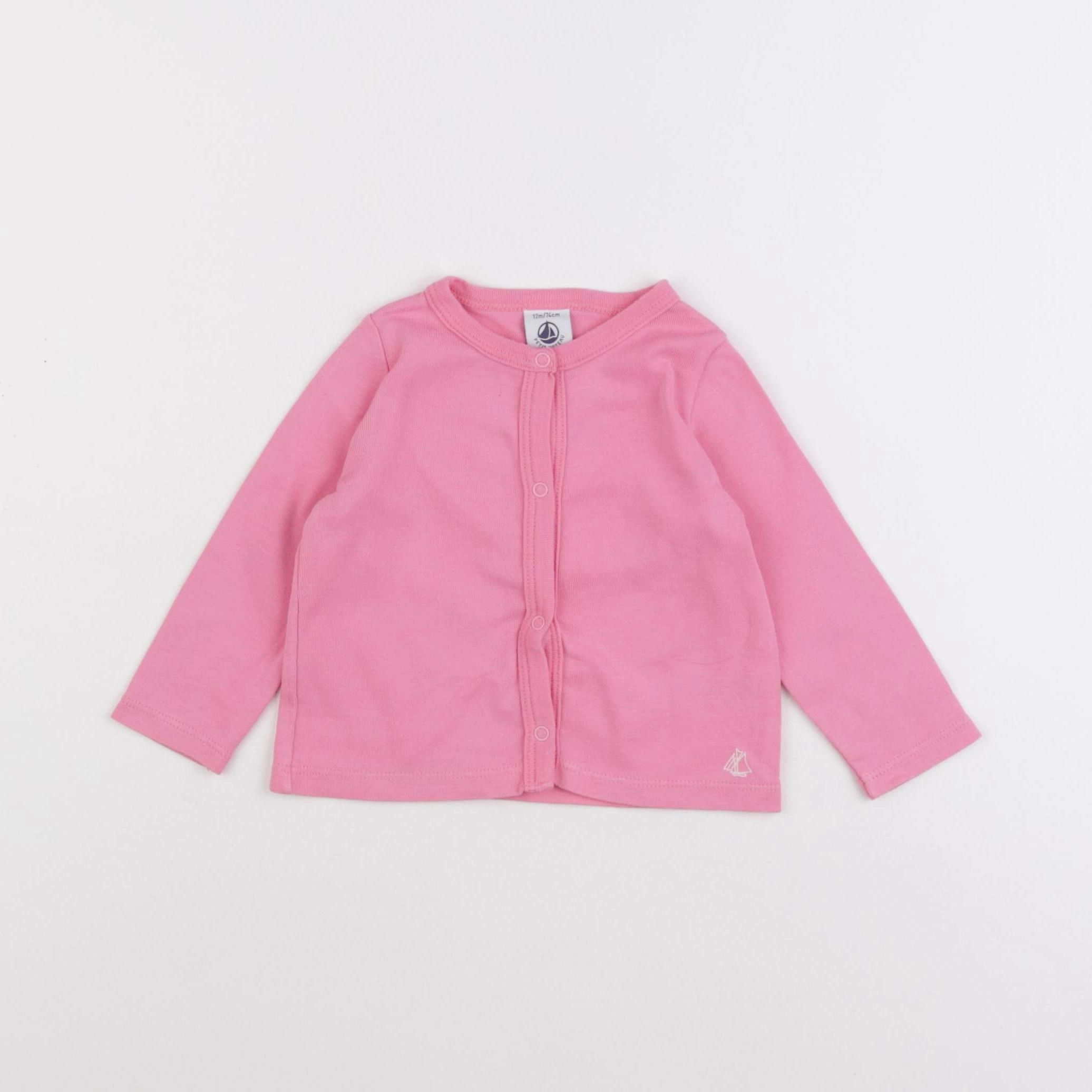 Petit Bateau - tee-shirt rose - 12 mois