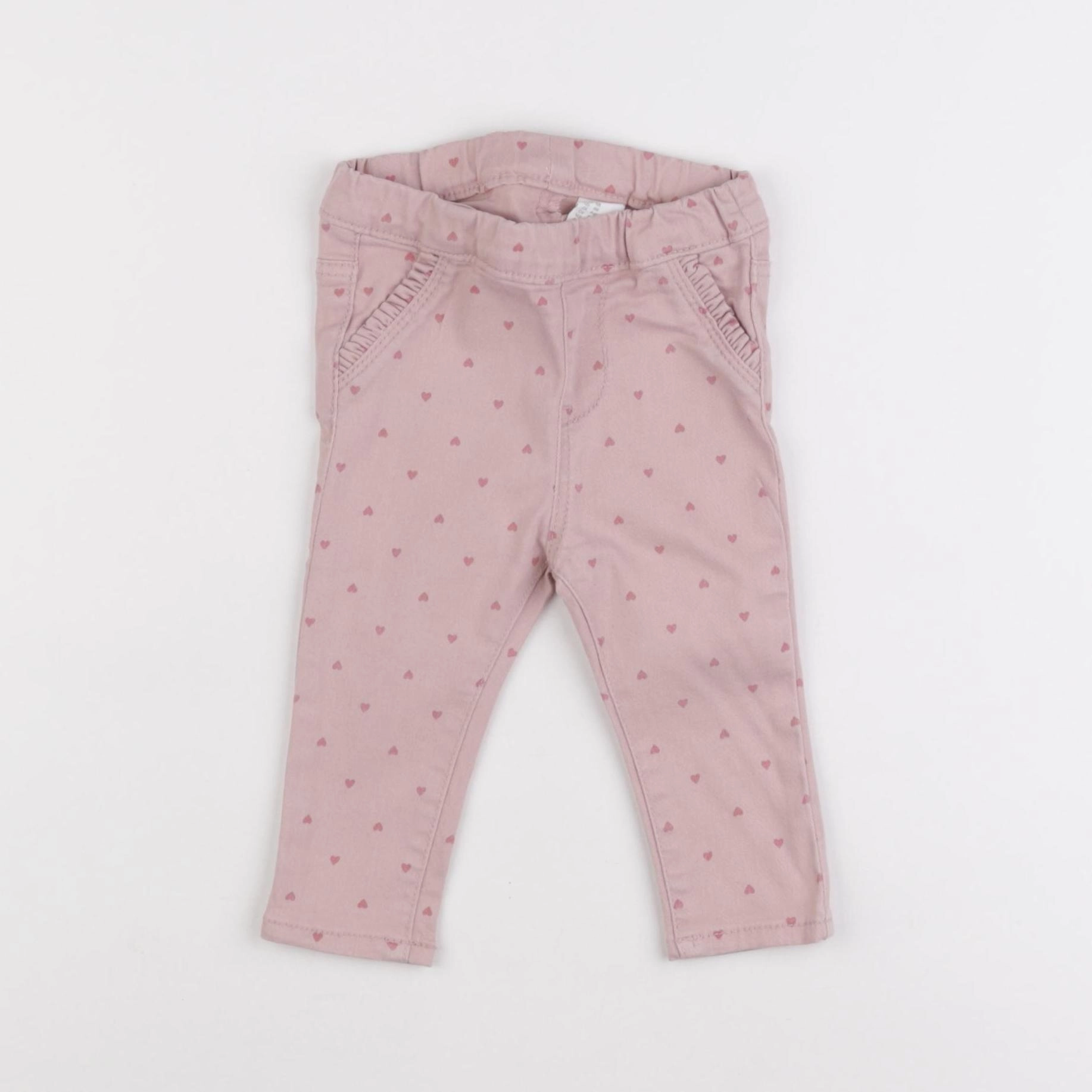 H&M - jegging rose - 4/6 mois