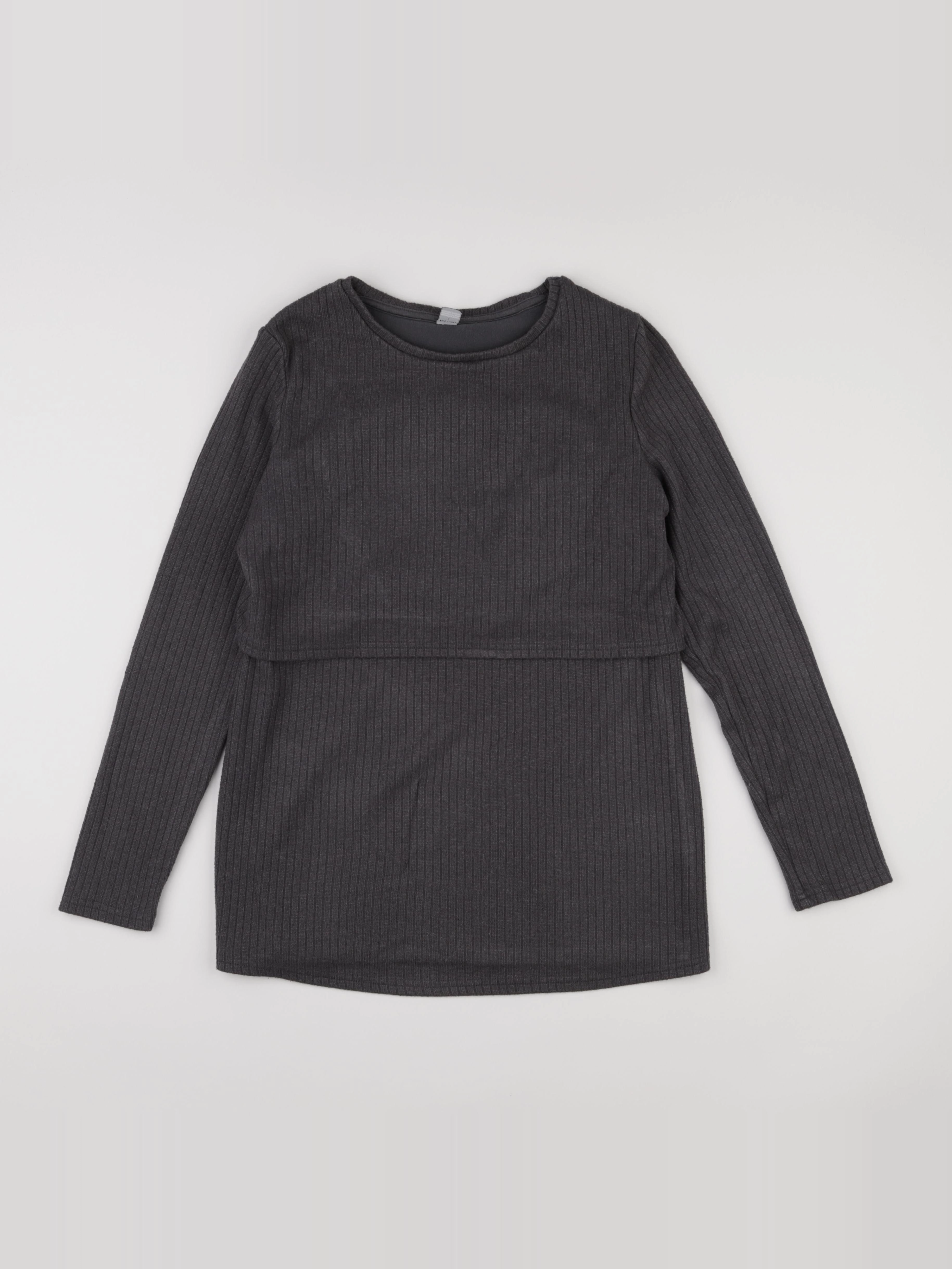 Kiabi - pull grossesse, allaitement gris - l