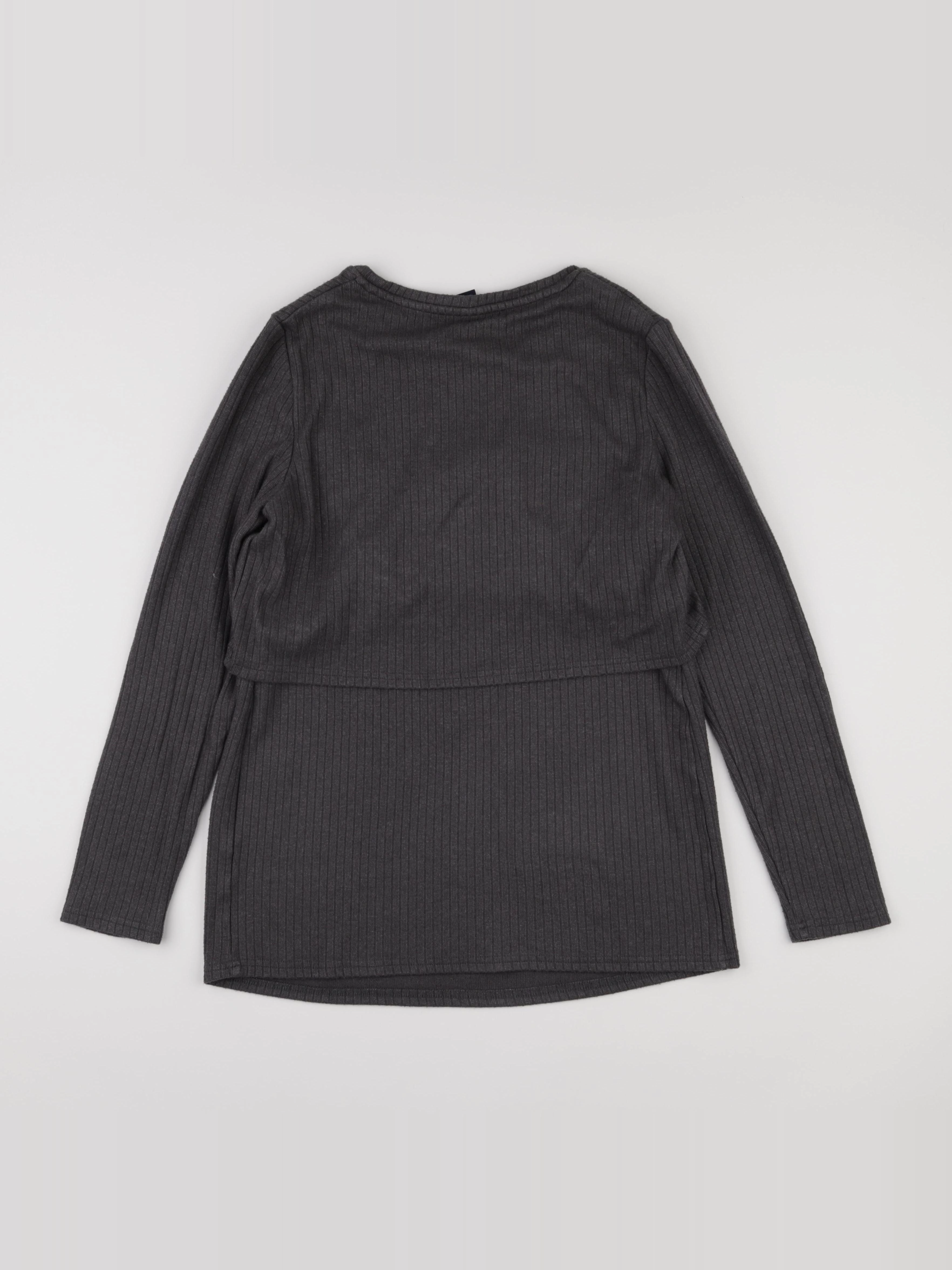 Kiabi - pull grossesse, allaitement gris - l