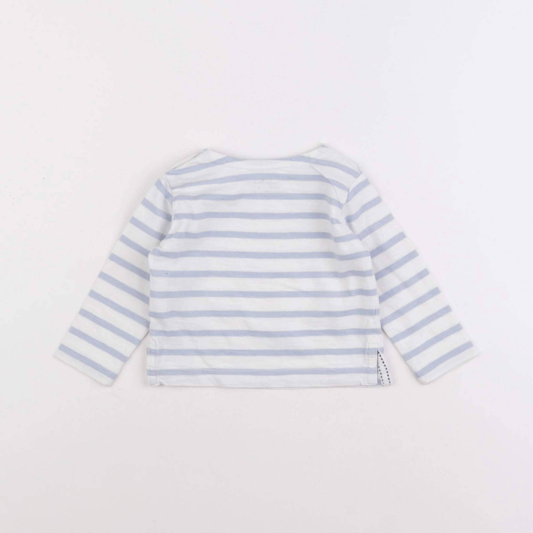 Boutchou - tee-shirt bleu - 6 mois