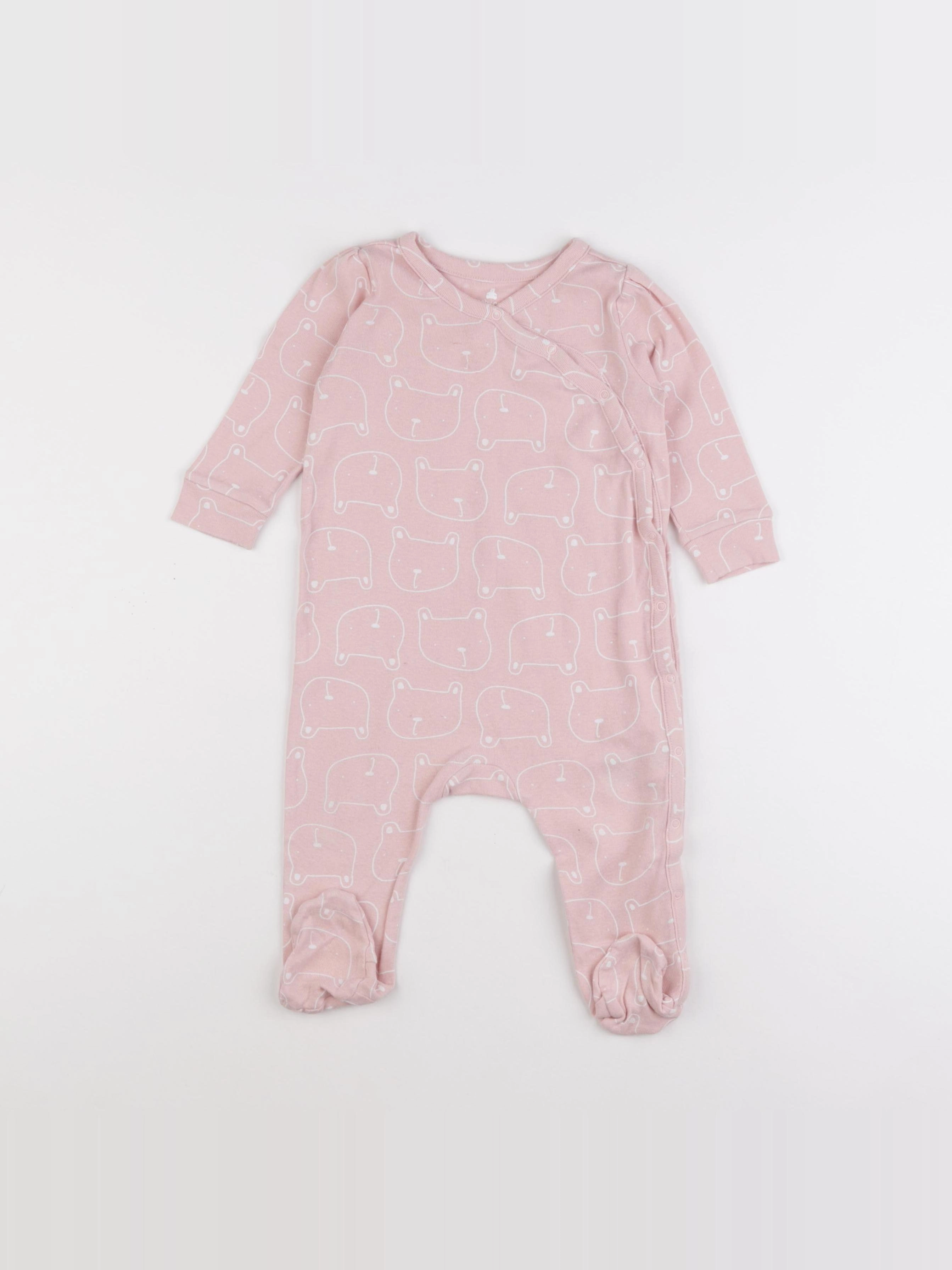GAP - pyjama coton rose - 9/12 mois