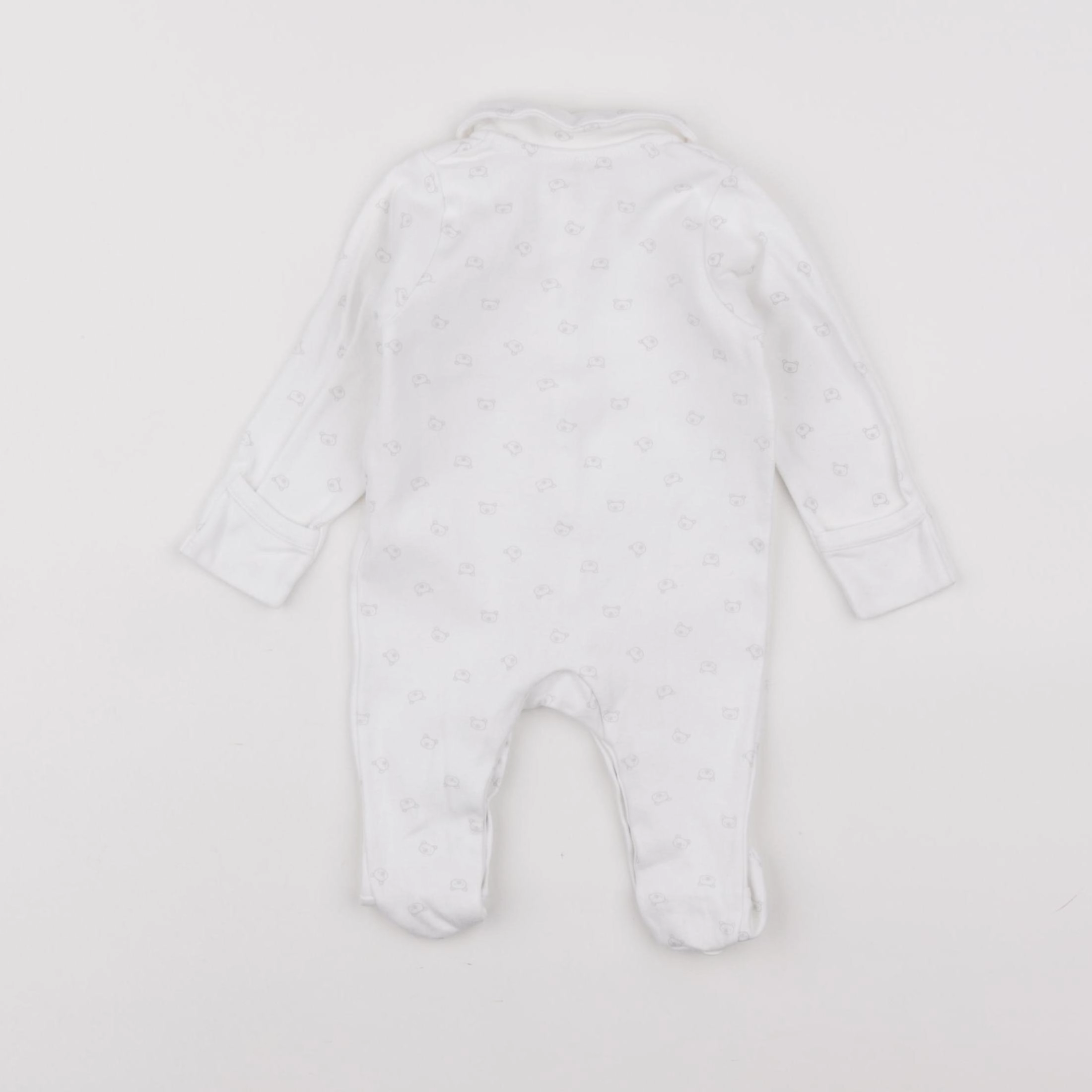 Boutchou - pyjama coton blanc - 1 mois