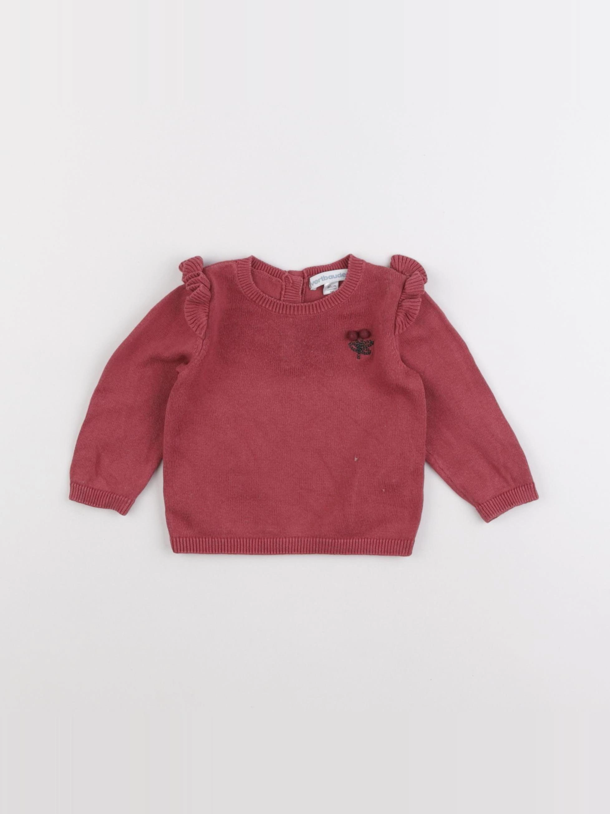 Vertbaudet - pull rose - 3 mois