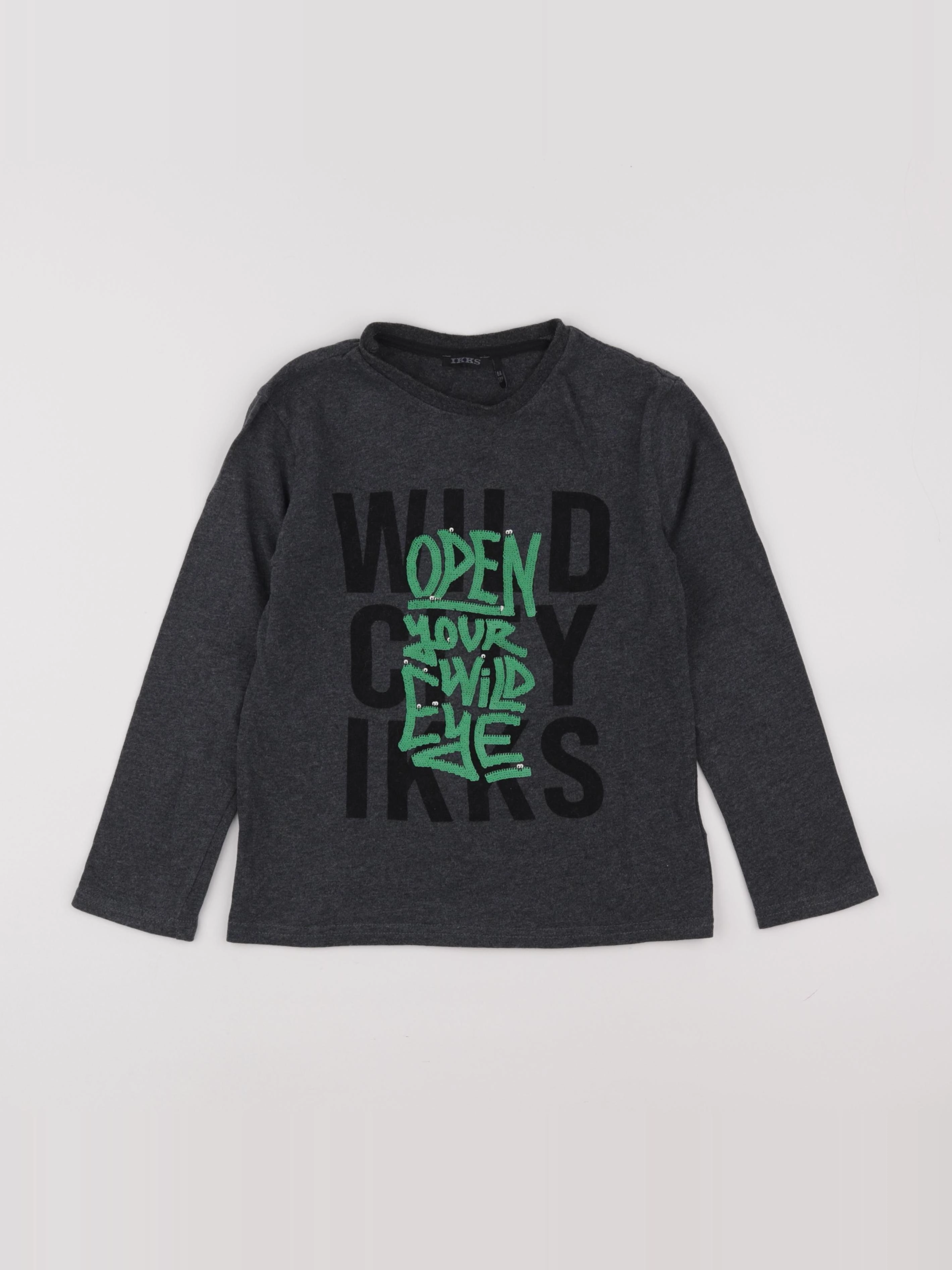 IKKS - tee-shirt gris - 8 ans