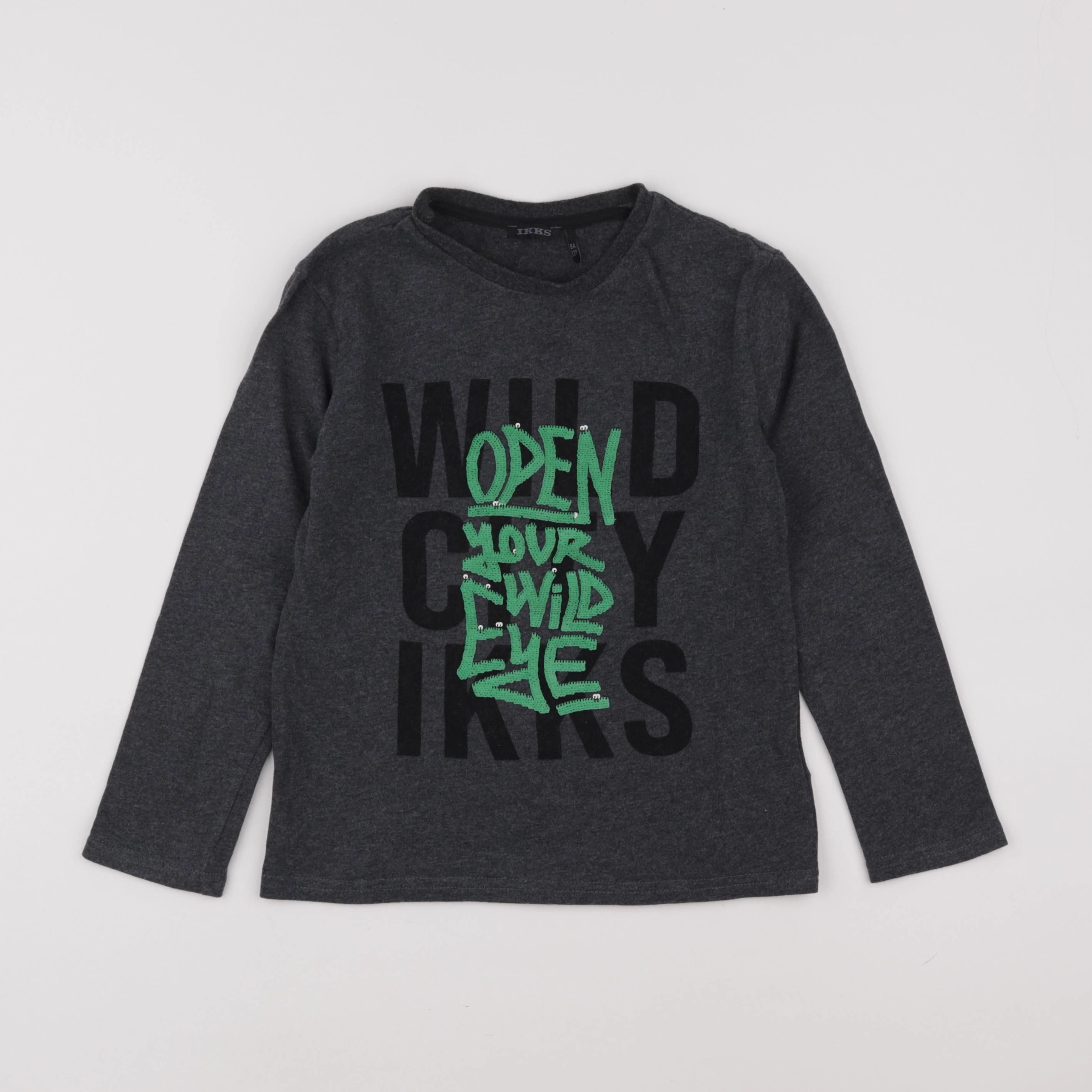 IKKS - tee-shirt gris - 8 ans