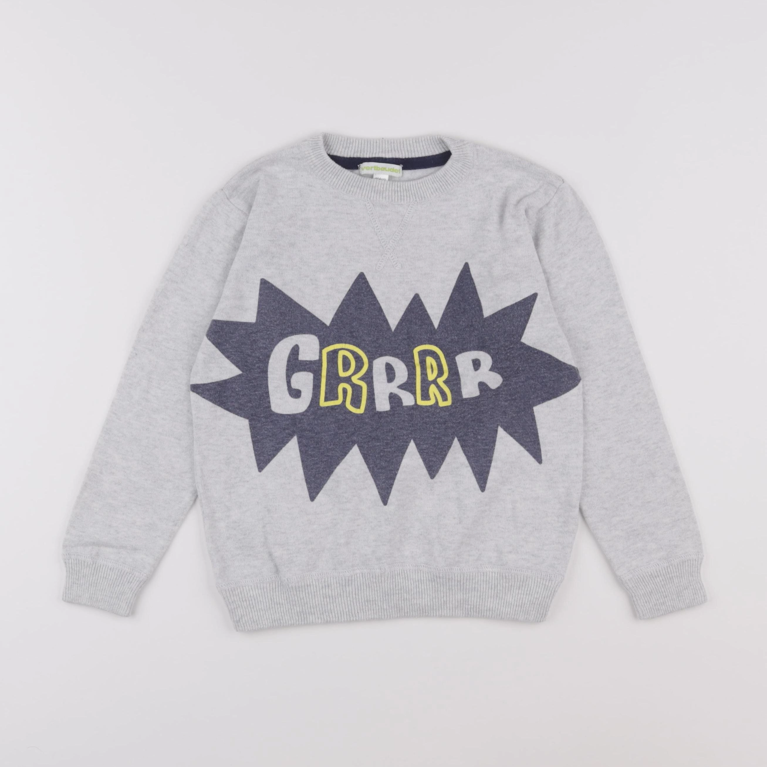 Vertbaudet - pull gris - 6 ans