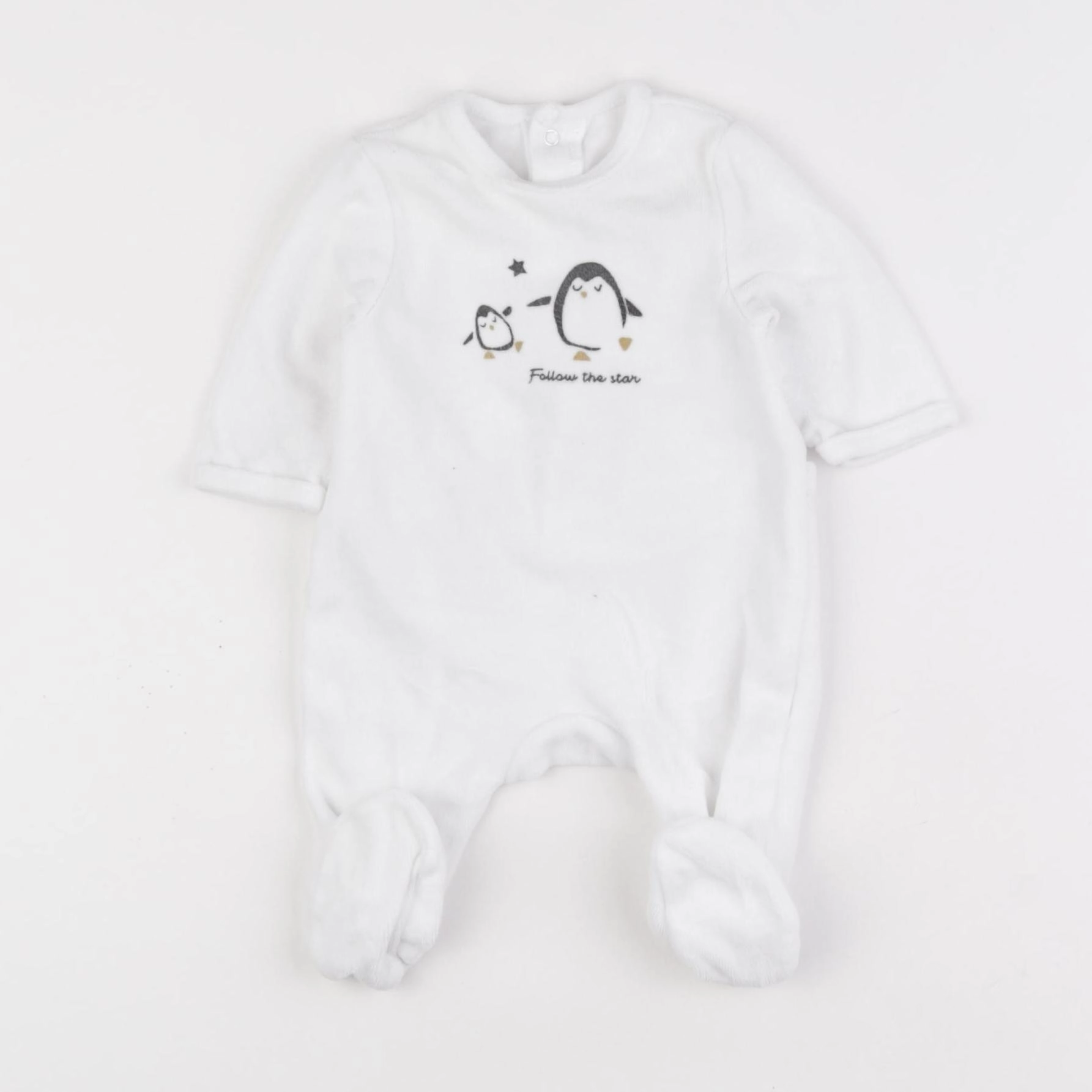 La Redoute - pyjama velours blanc - 1 mois