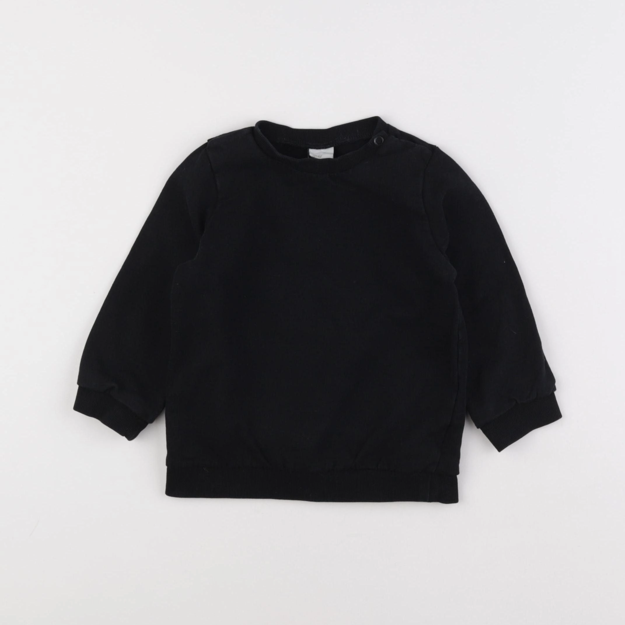 H&M - sweat noir - 12/18 mois