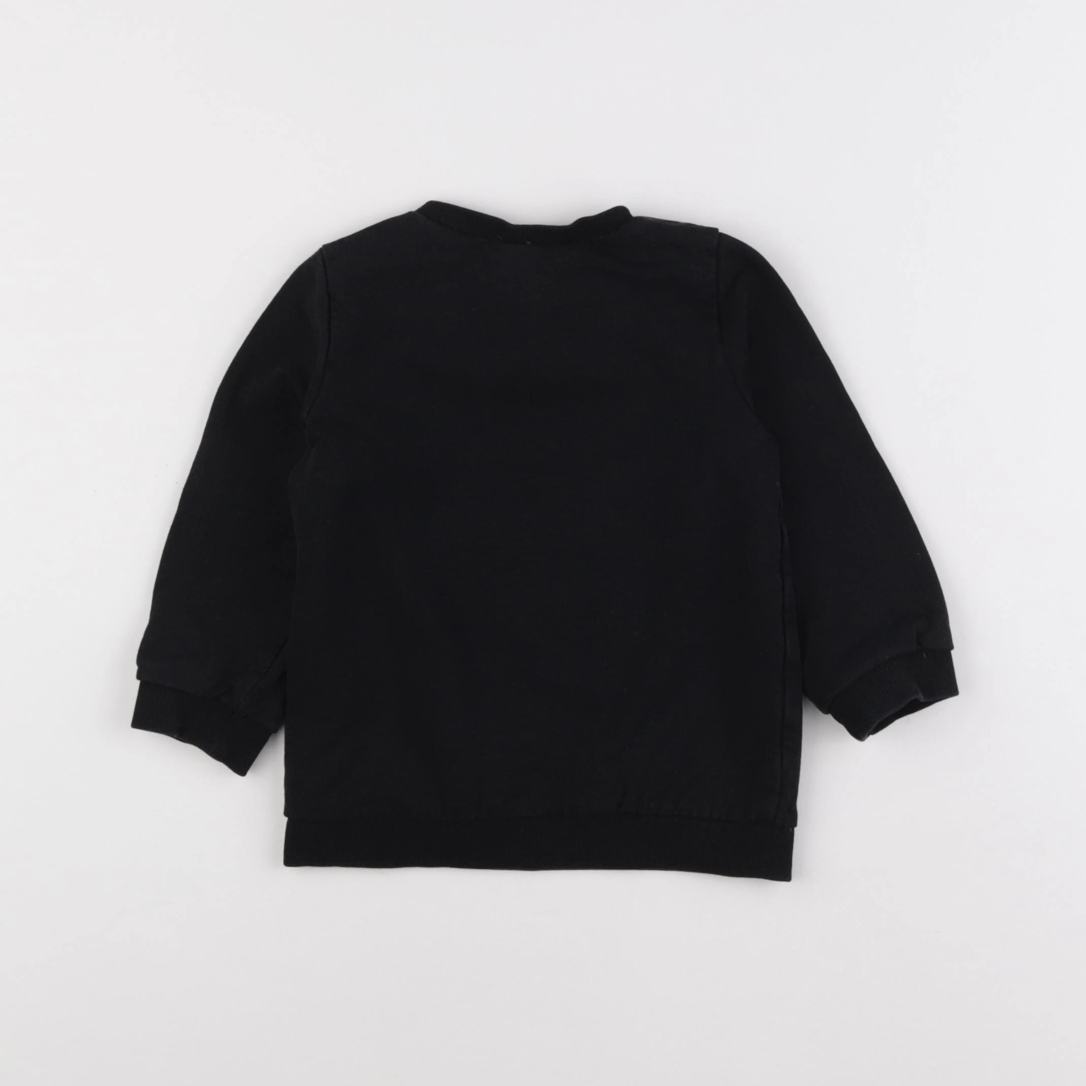 H&M - sweat noir - 12/18 mois