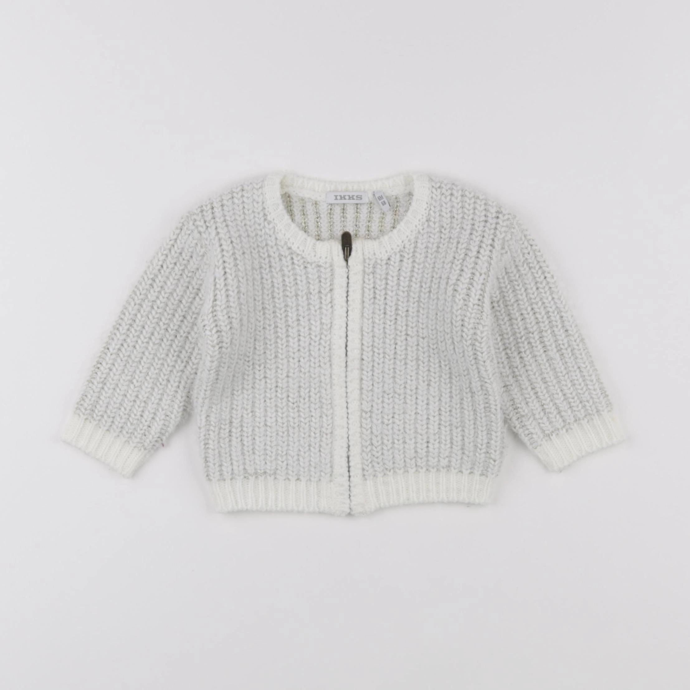 IKKS - pull blanc, or - 6 mois