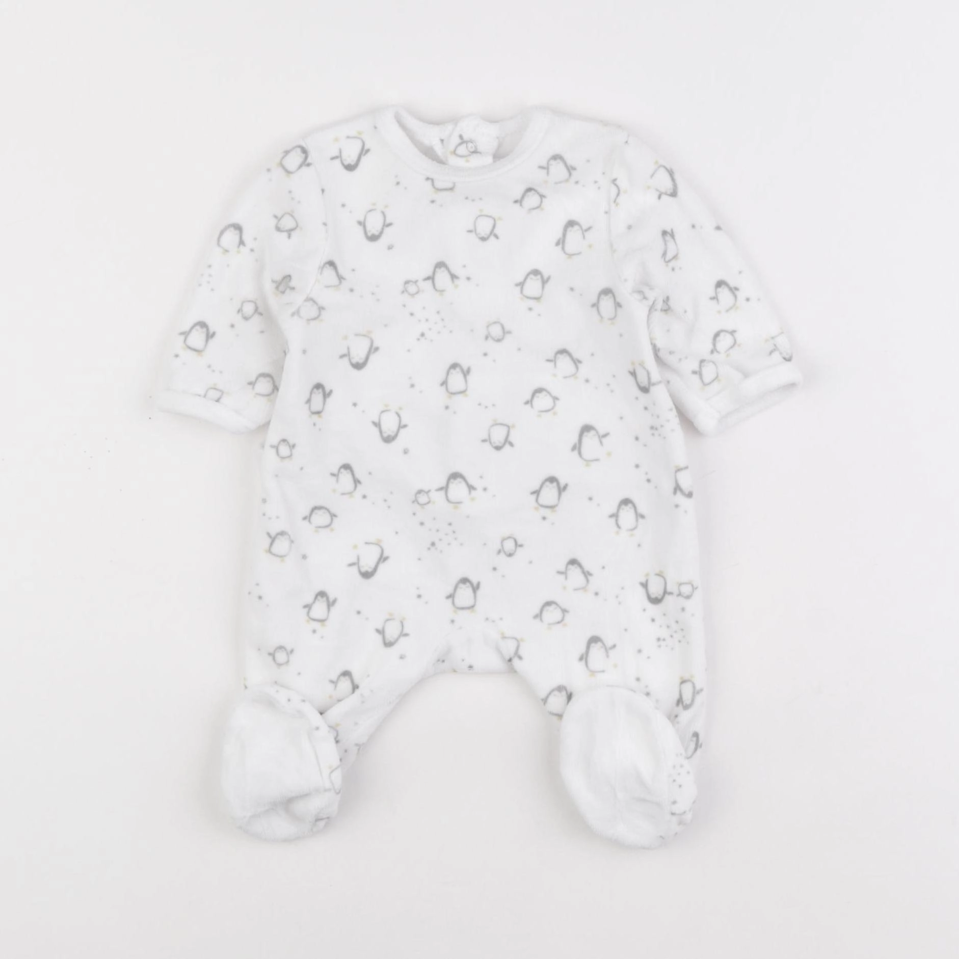La Redoute - pyjama velours blanc - 1 mois