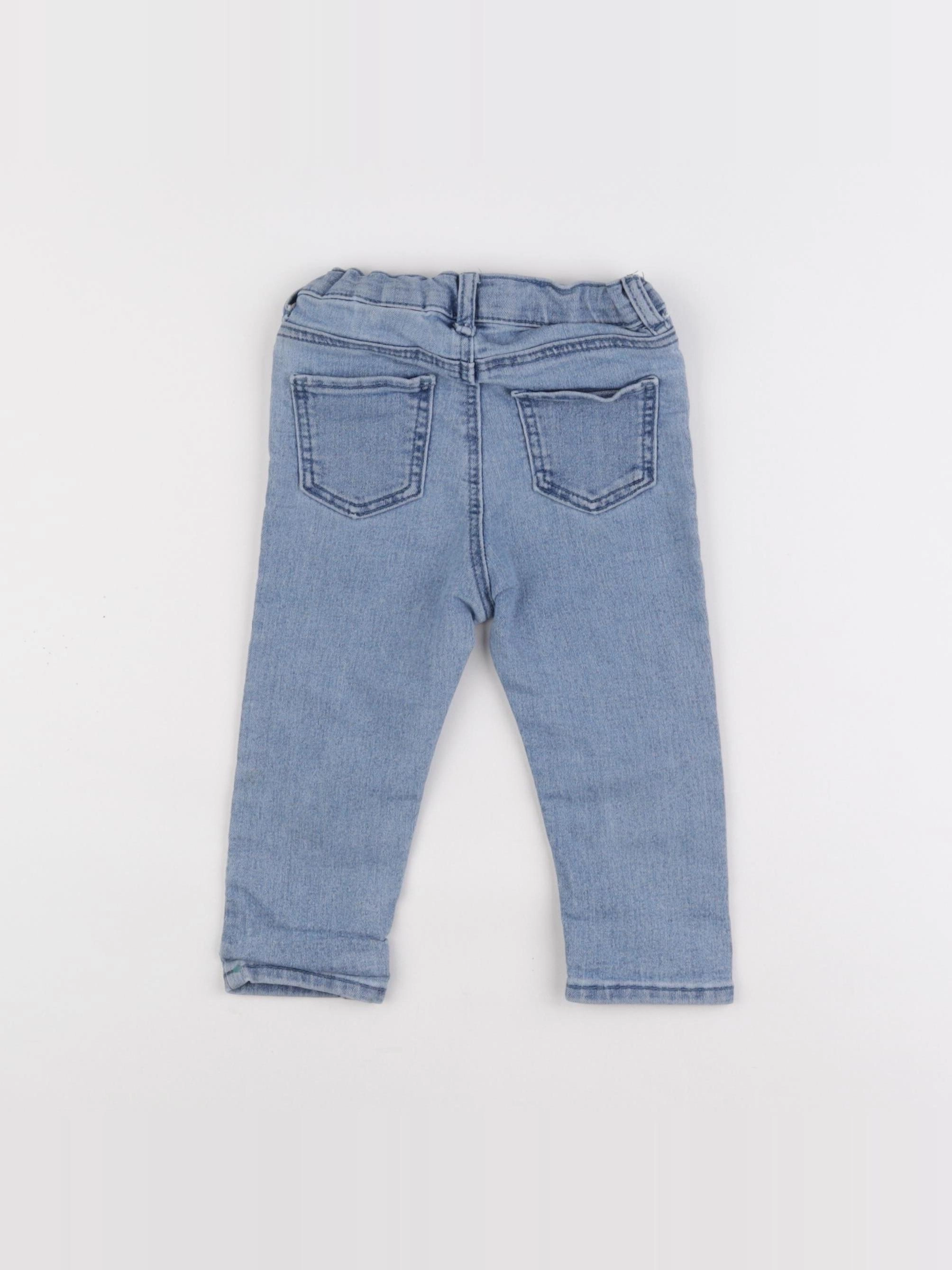 H&M - jegging bleu - 9/12 mois
