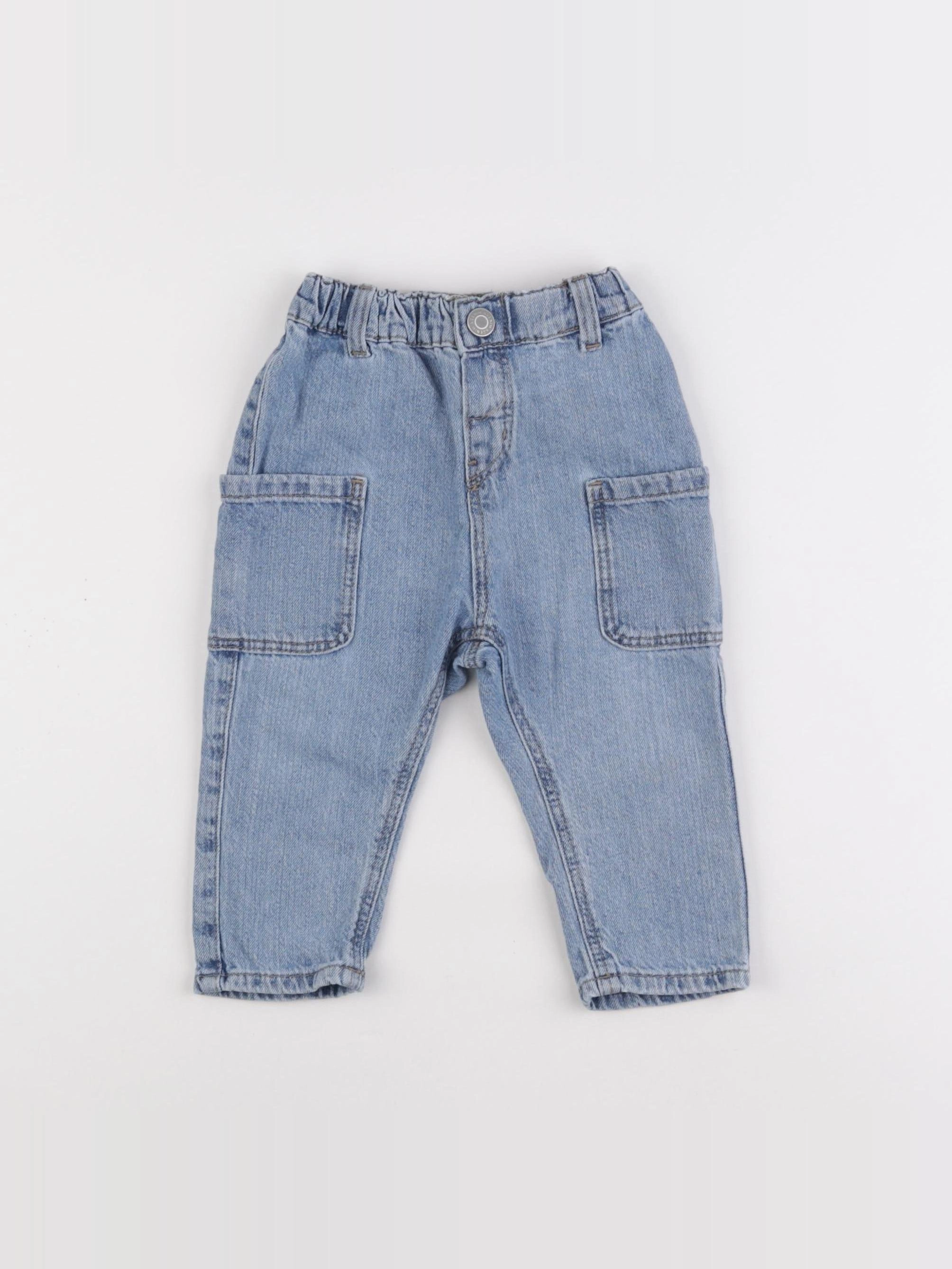 H&M - jean bleu - 9/12 mois