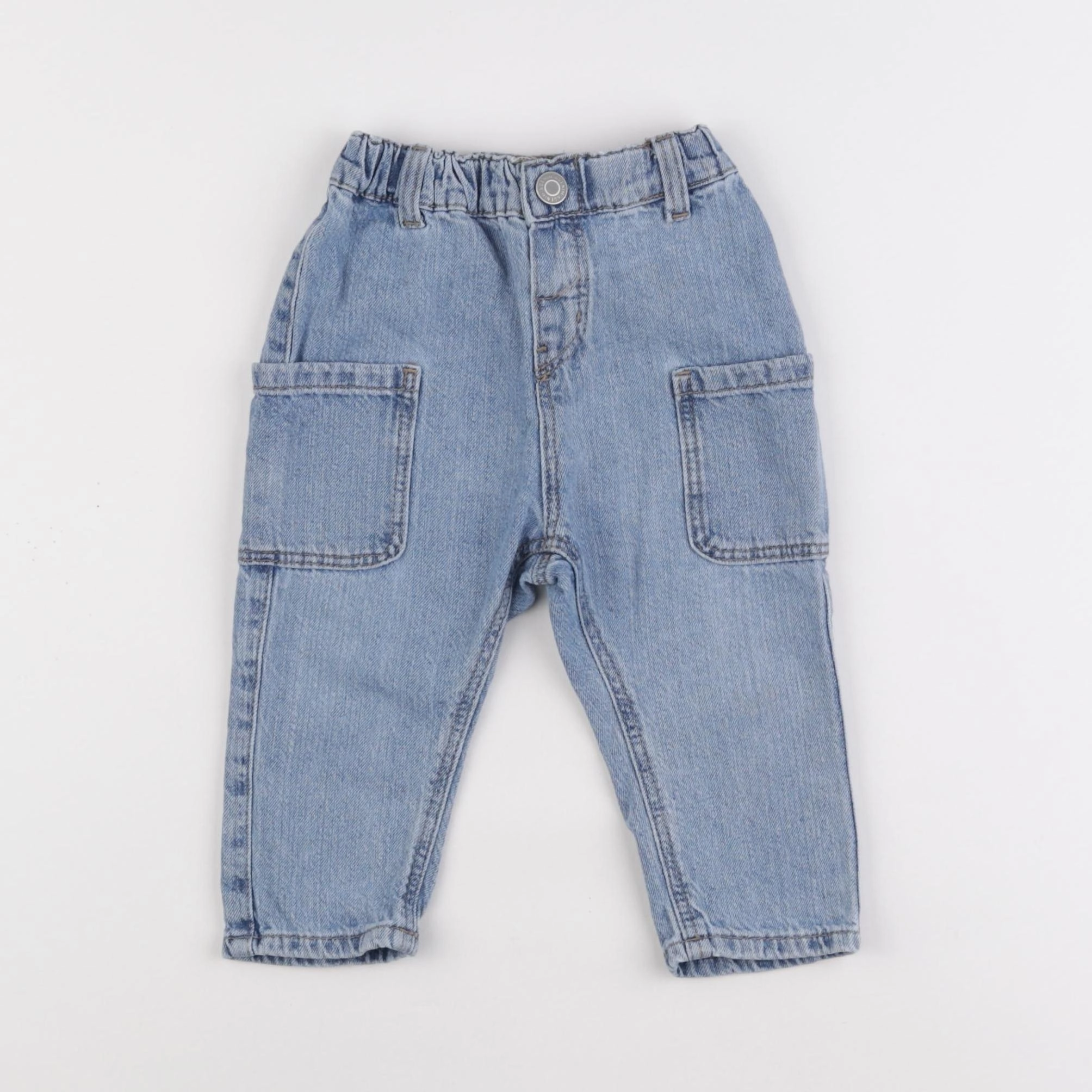 H&M - jean bleu - 9/12 mois