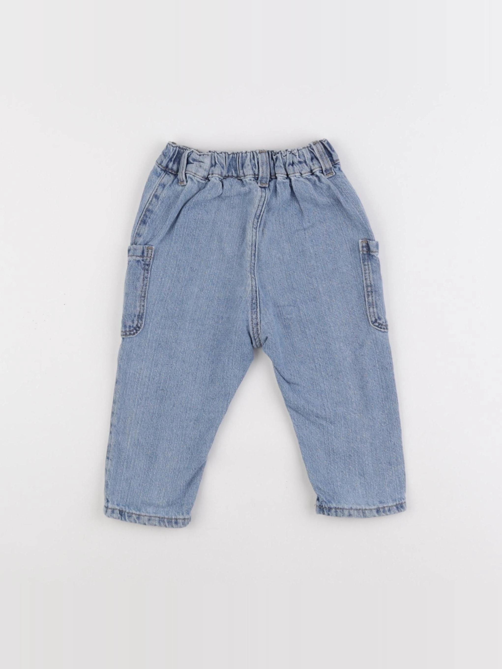 H&M - jean bleu - 9/12 mois