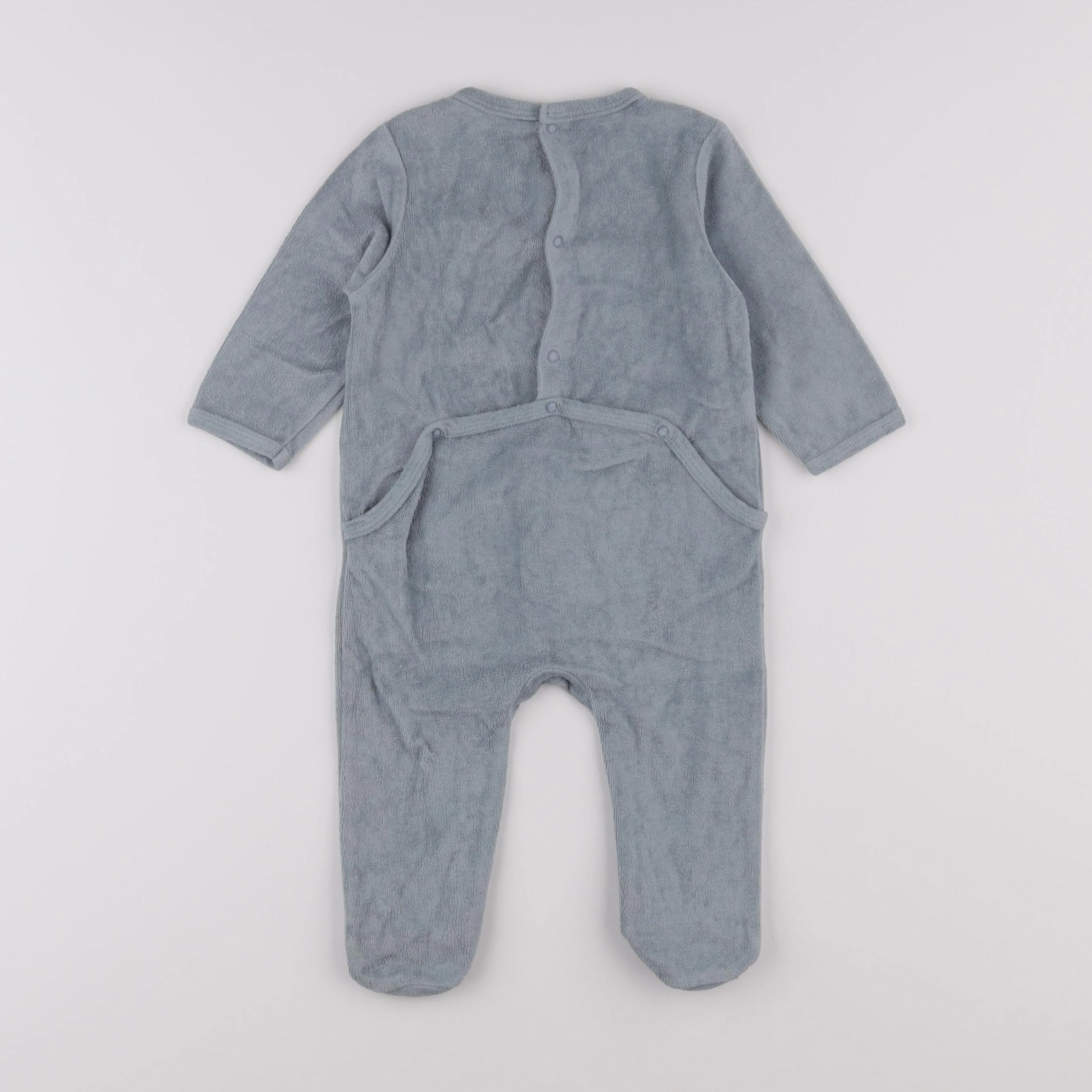 Vertbaudet - pyjama velours vert - 9 mois