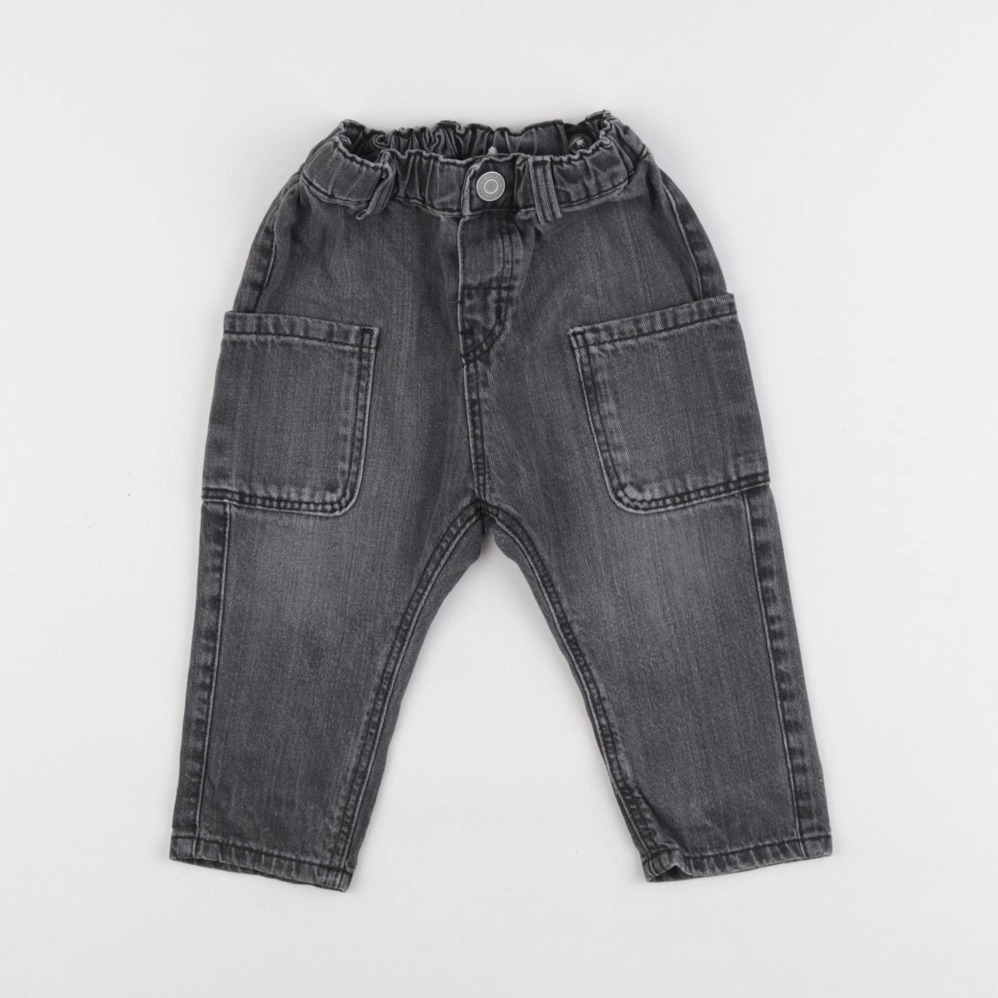 H&M - jean gris - 9/12 mois