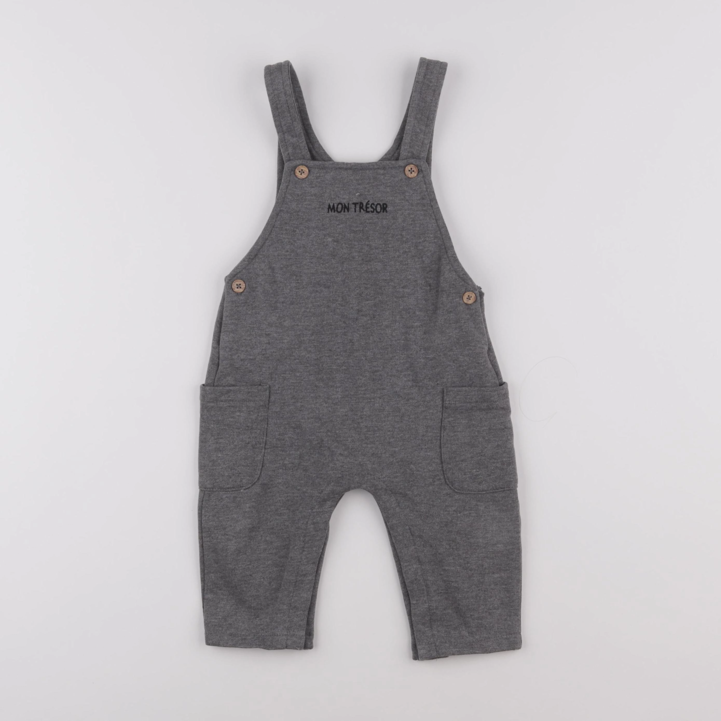 Vertbaudet - combinaison gris - 12 mois