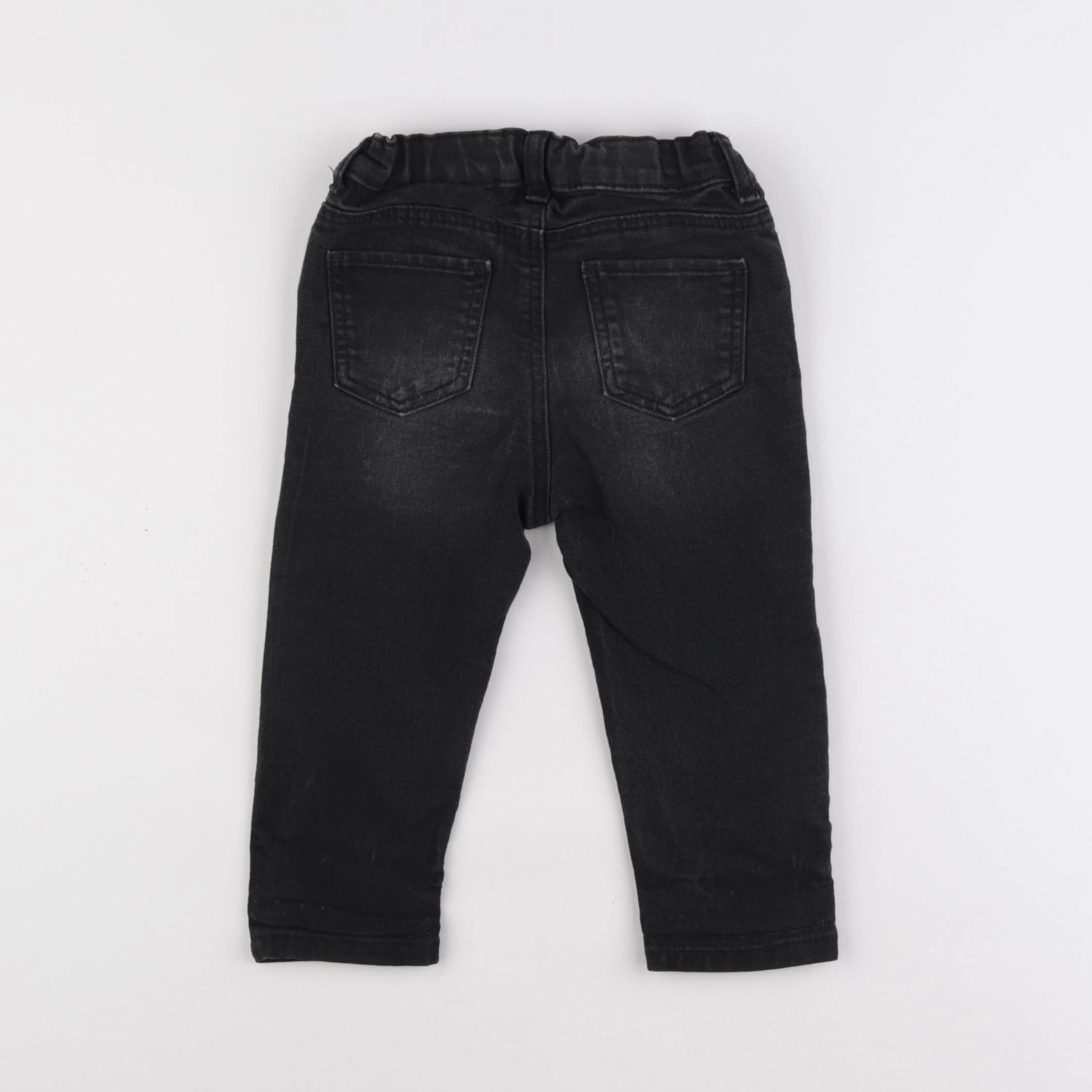 H&M - jegging noir - 9/12 mois