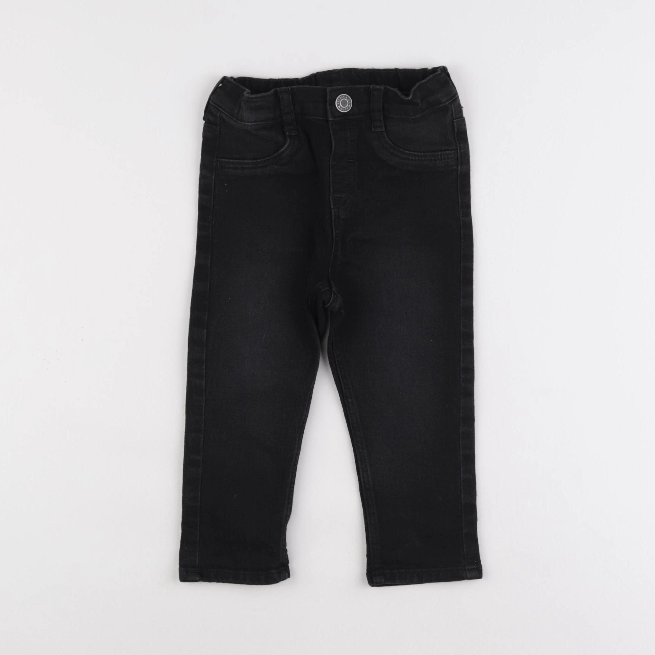 H&M - jegging noir - 12/18 mois