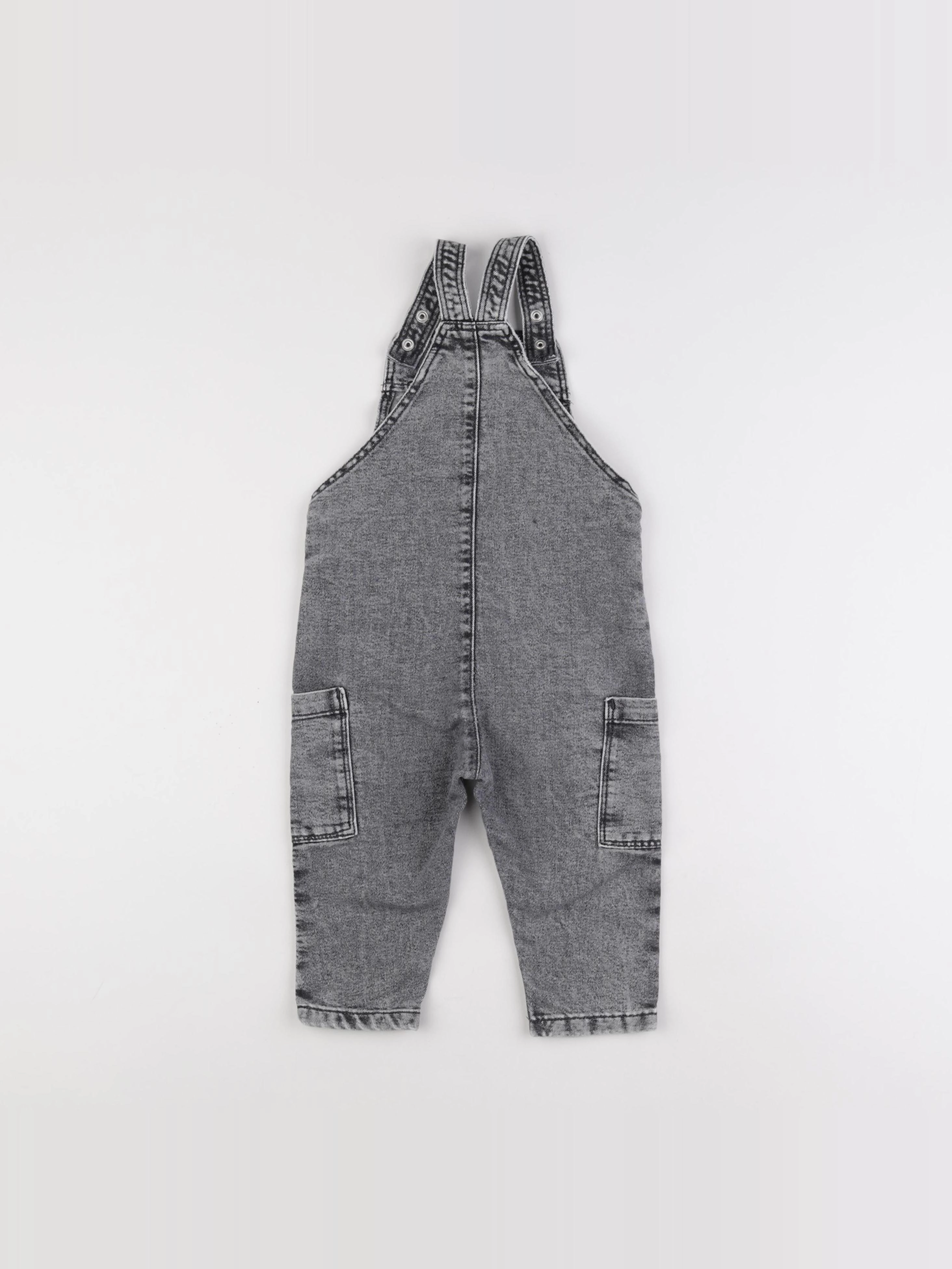 H&M - salopette gris - 12/18 mois