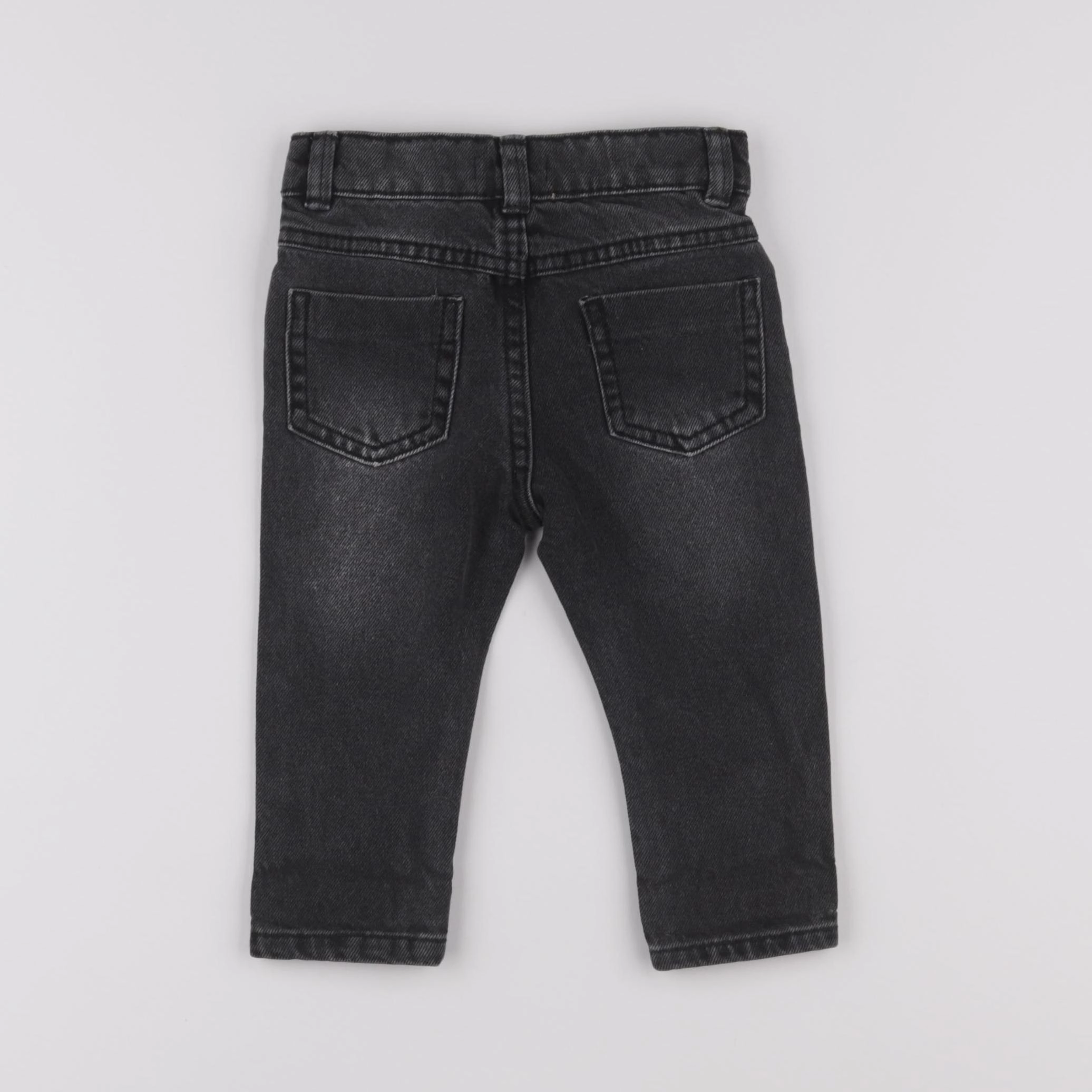 Vertbaudet - jean beige, noir - 9 mois