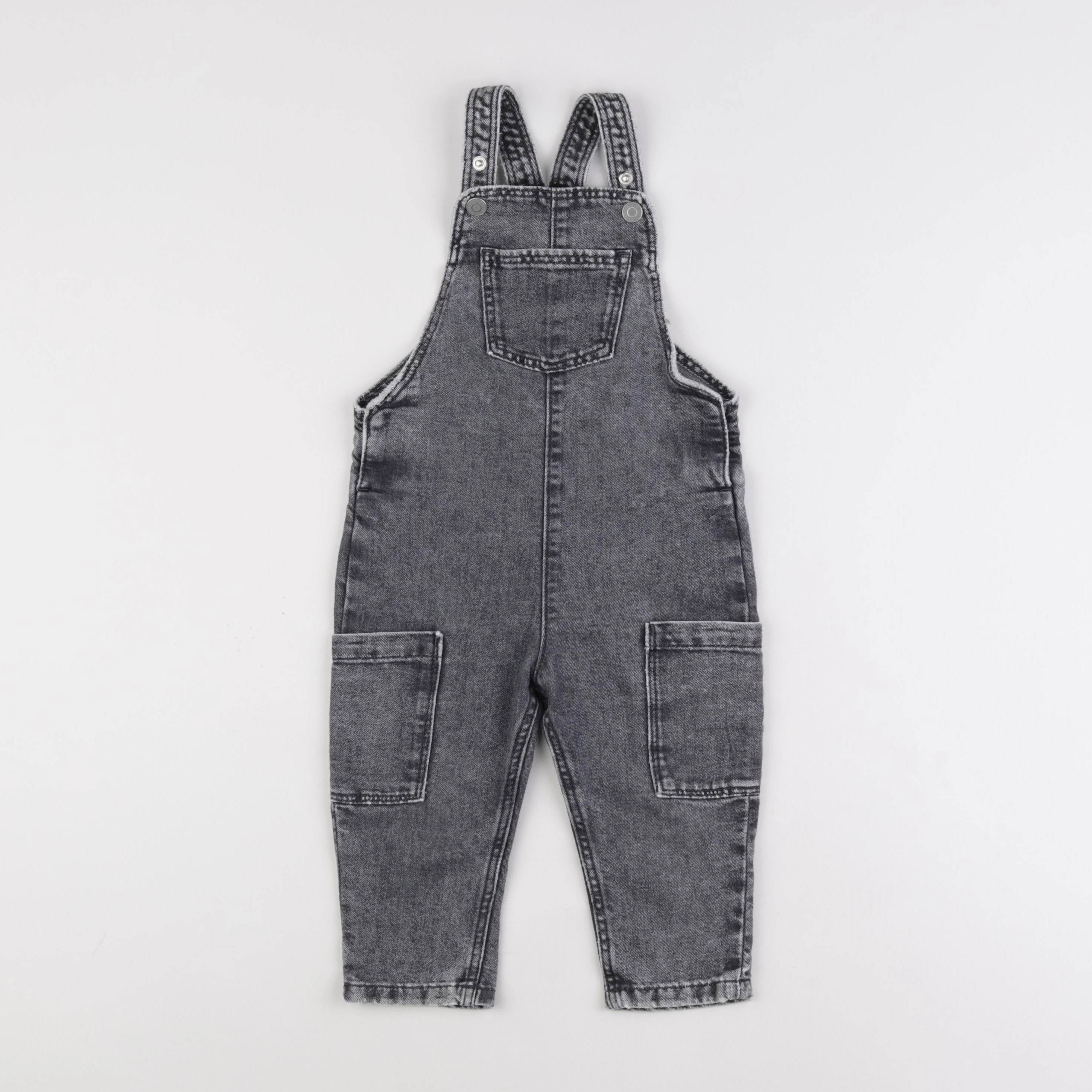 H&M - salopette gris - 12/18 mois