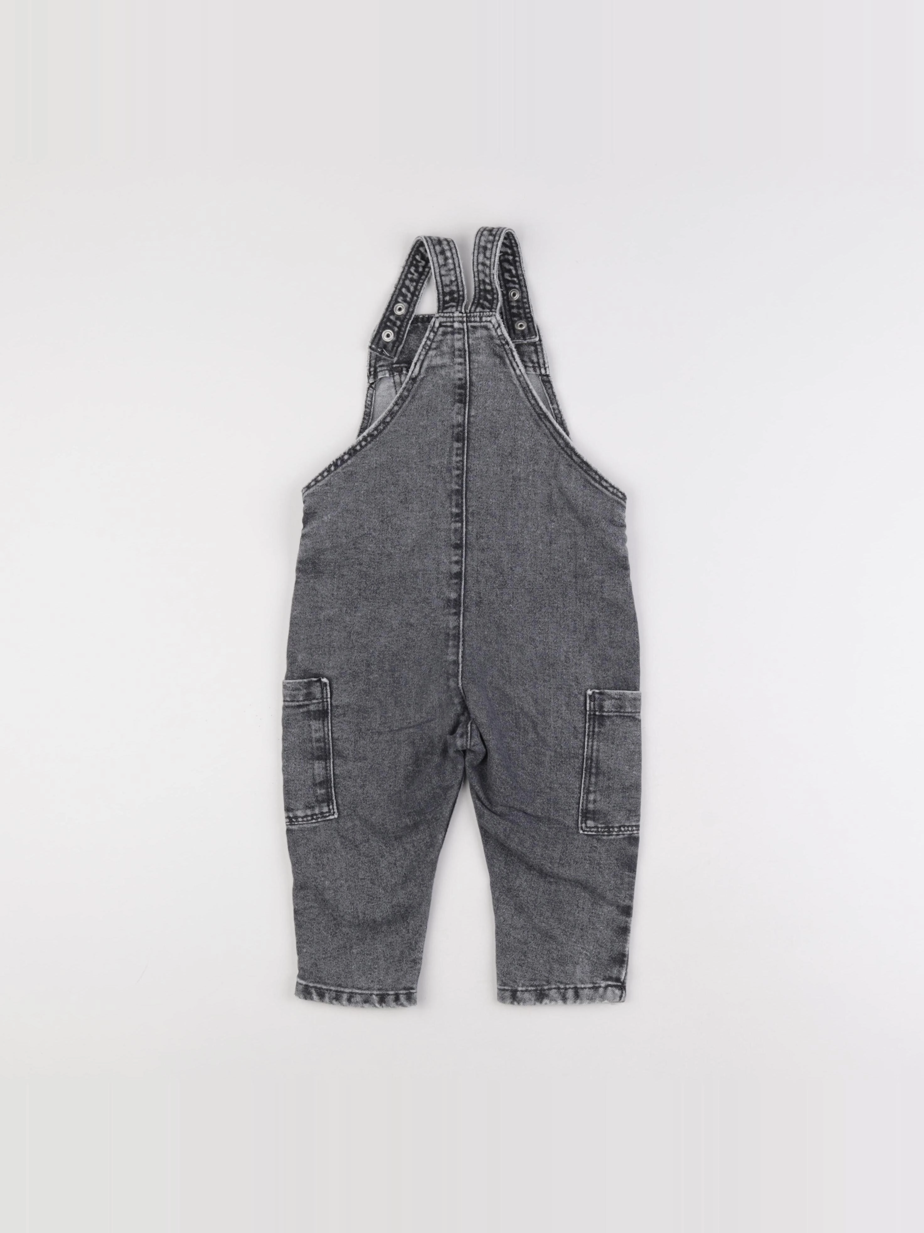 H&M - salopette gris - 12/18 mois