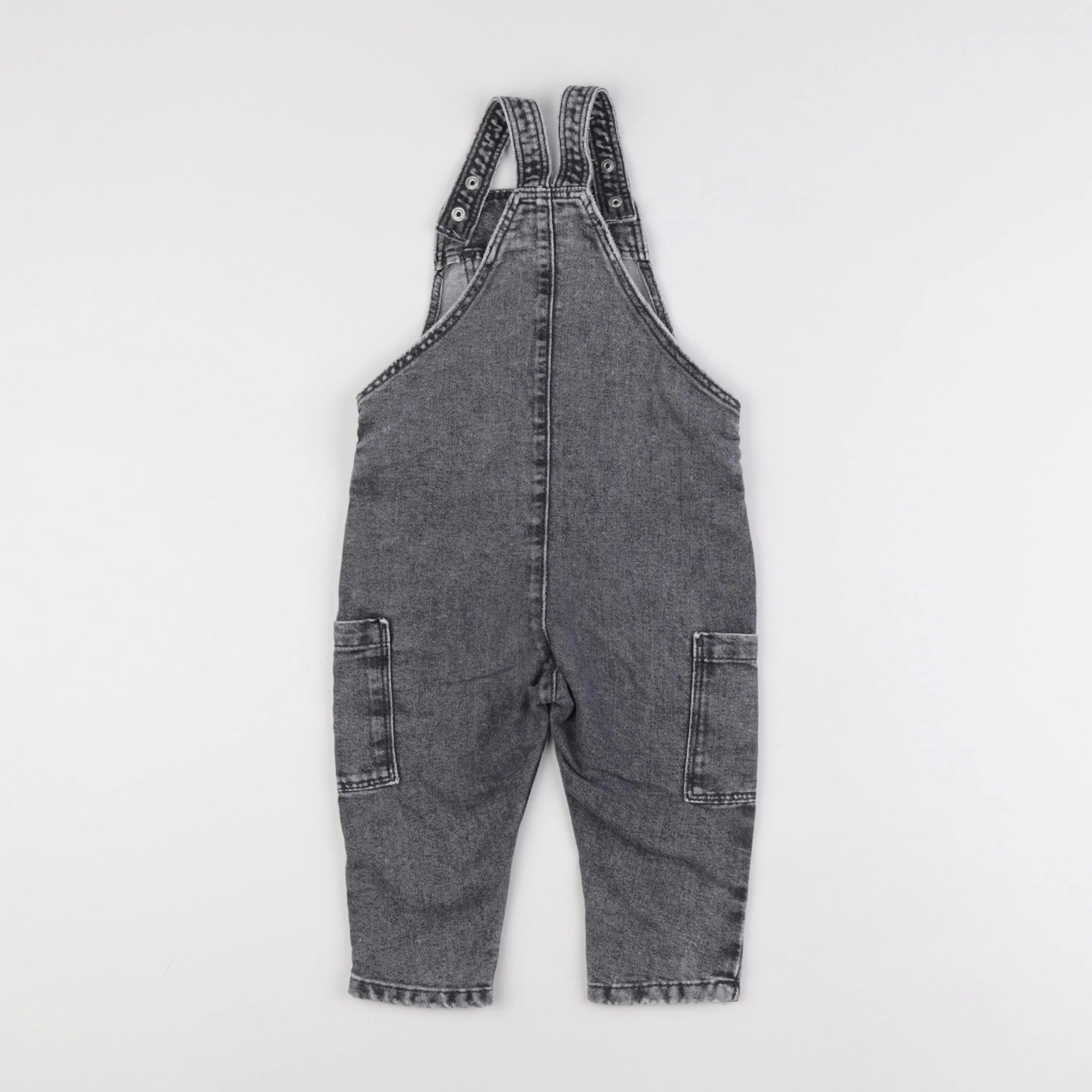 H&M - salopette gris - 12/18 mois