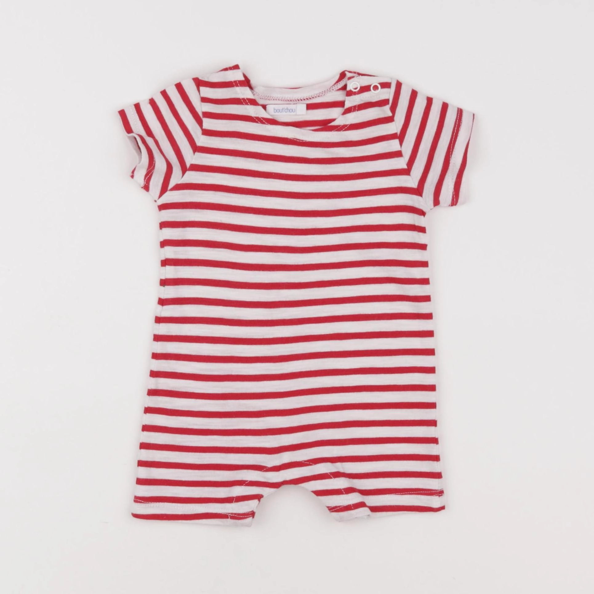 Boutchou - pyjama coton beige, rouge - 3 mois