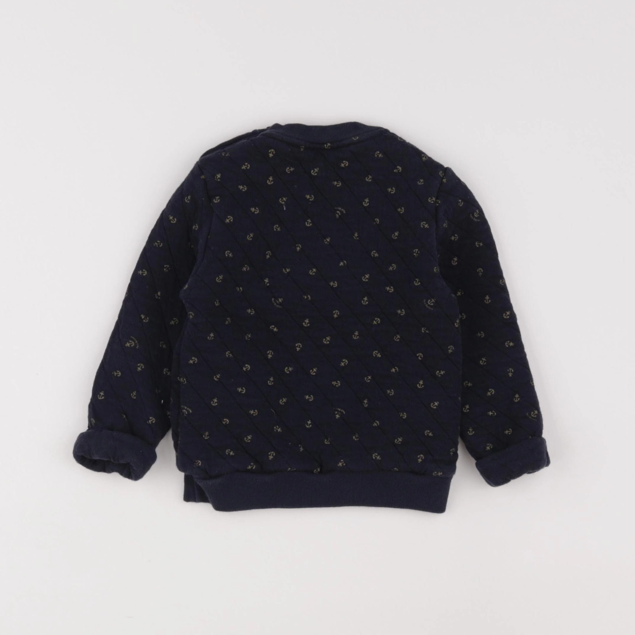 Petit Bateau - sweat bleu - 18 mois