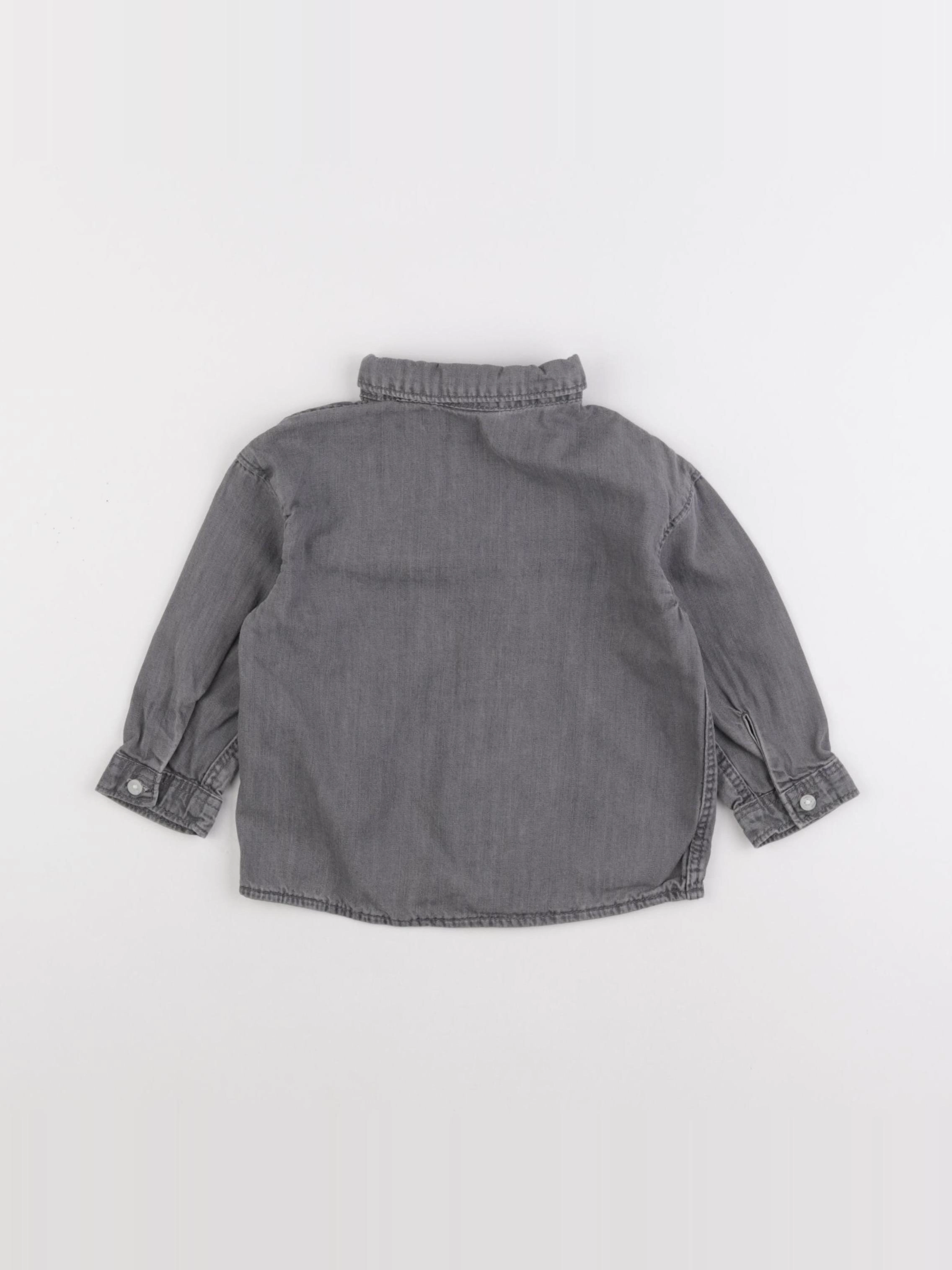 H&M - chemise gris - 12/18 mois
