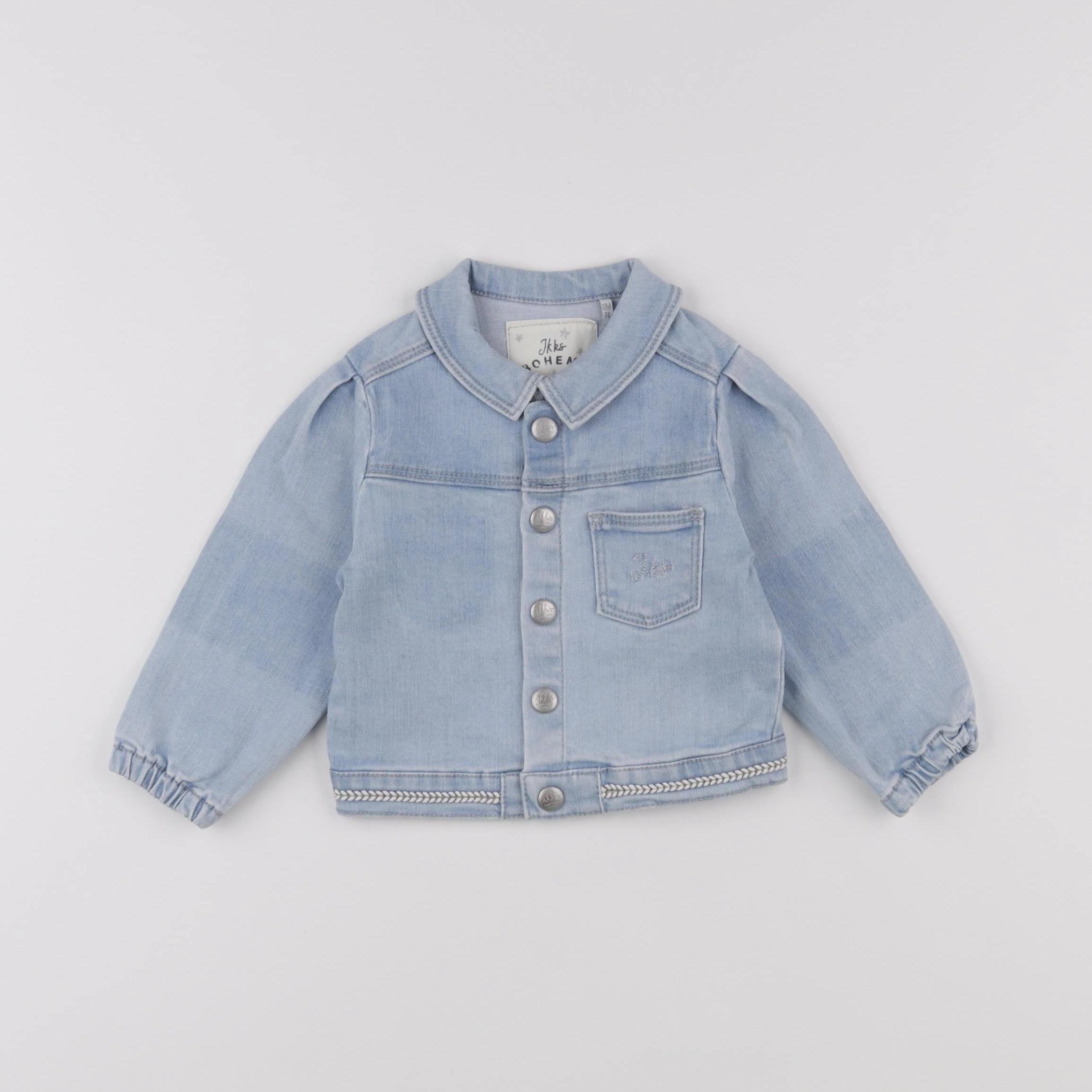 IKKS - veste imprimé au dos bleu - 12 mois