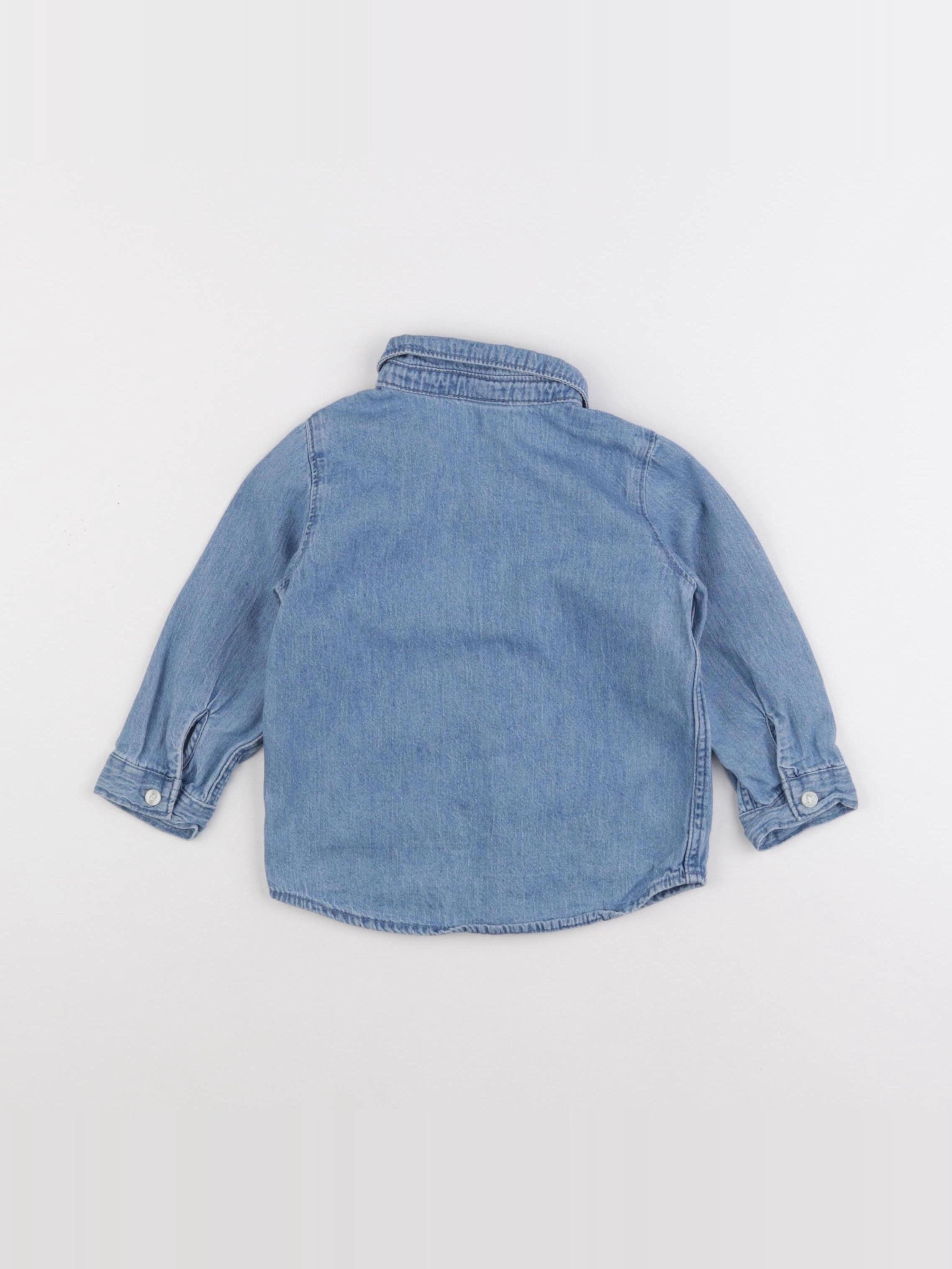 H&M - chemise bleu - 9/12 mois