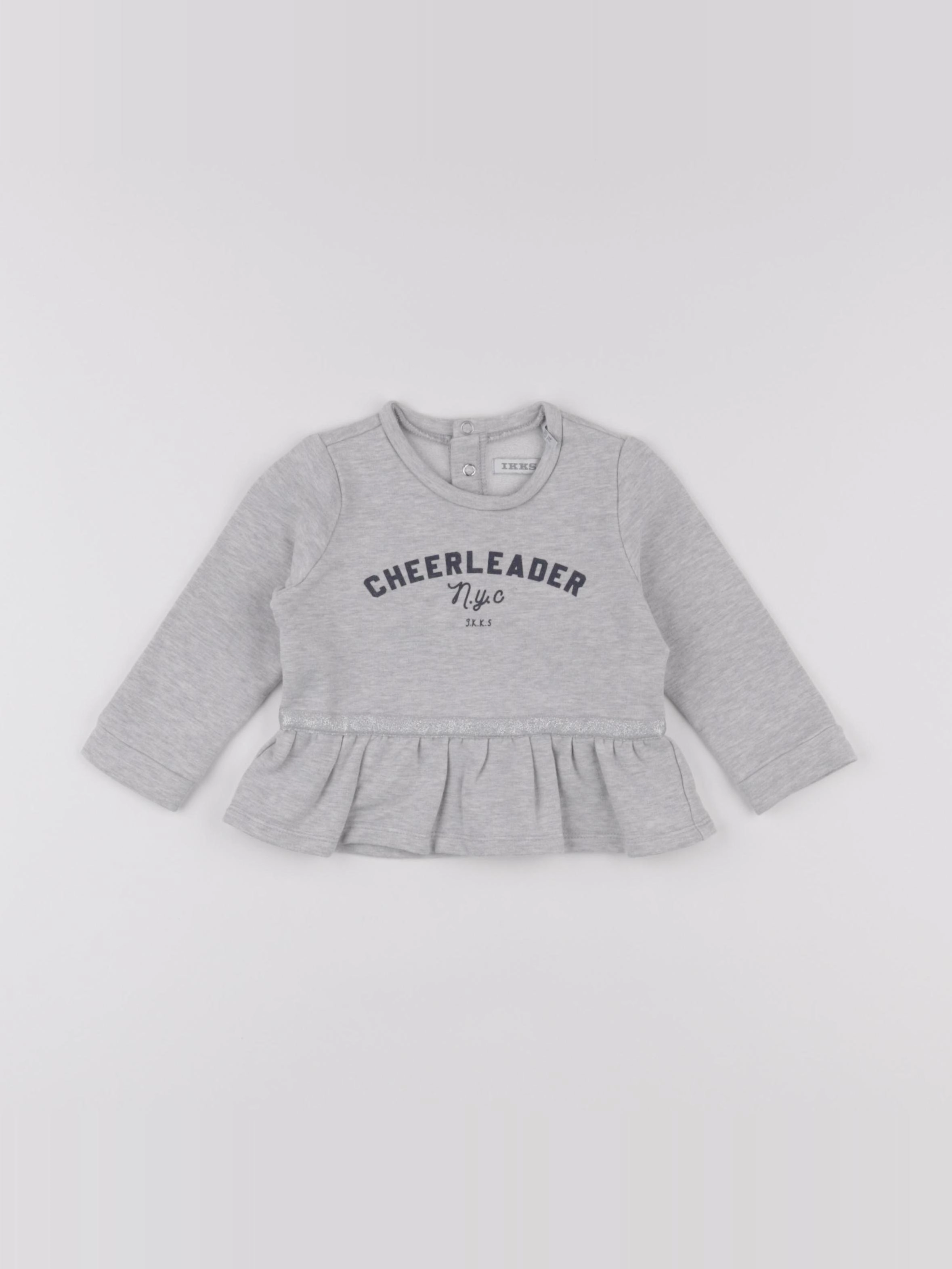 IKKS - sweat gris - 12 mois