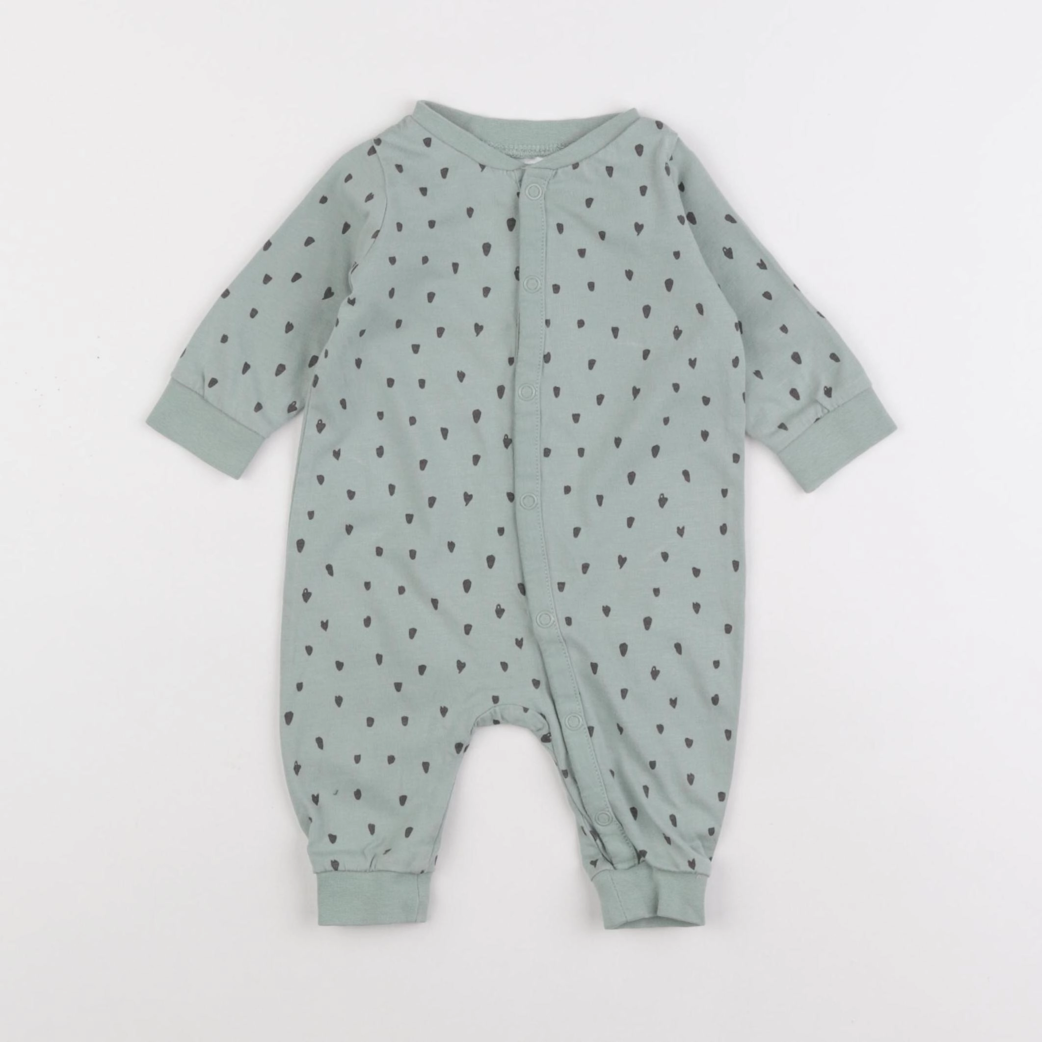 H&M - pyjama coton vert - 1 mois