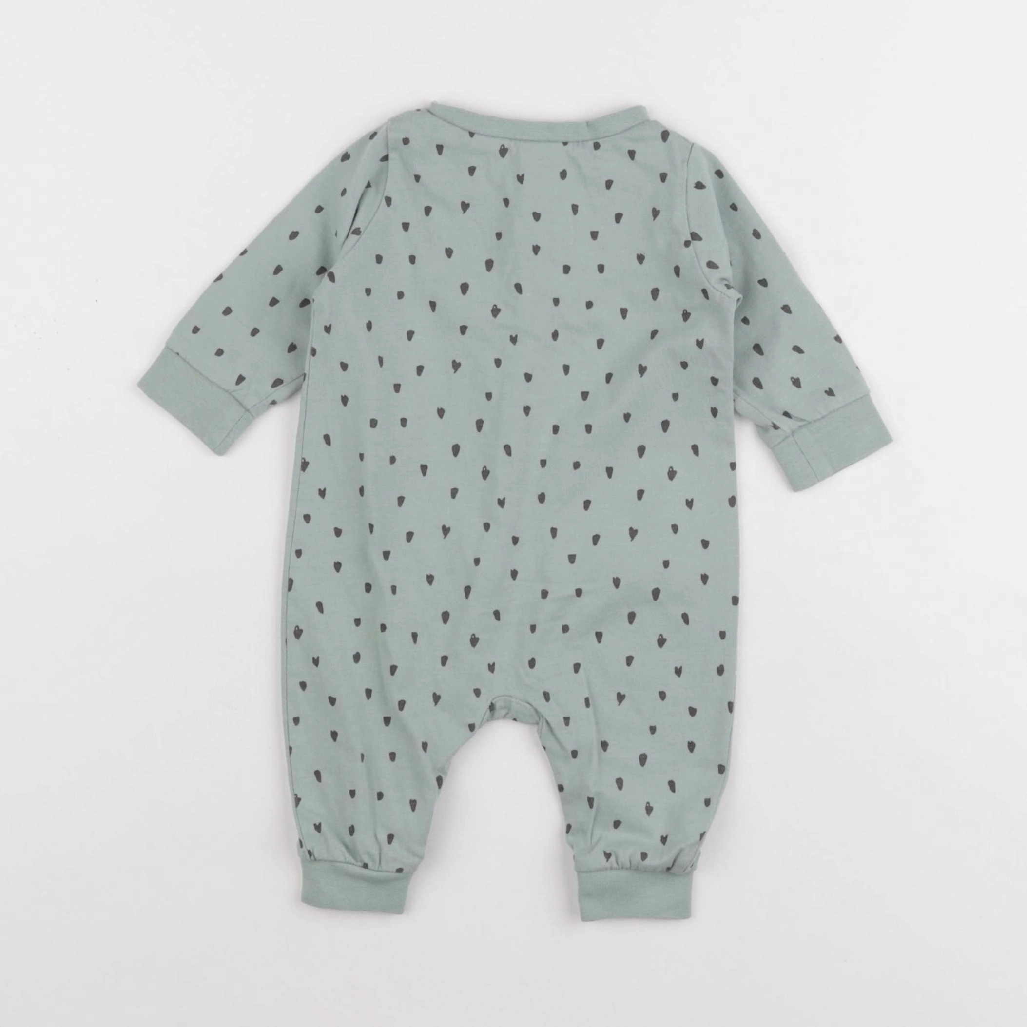 H&M - pyjama coton vert - 1 mois