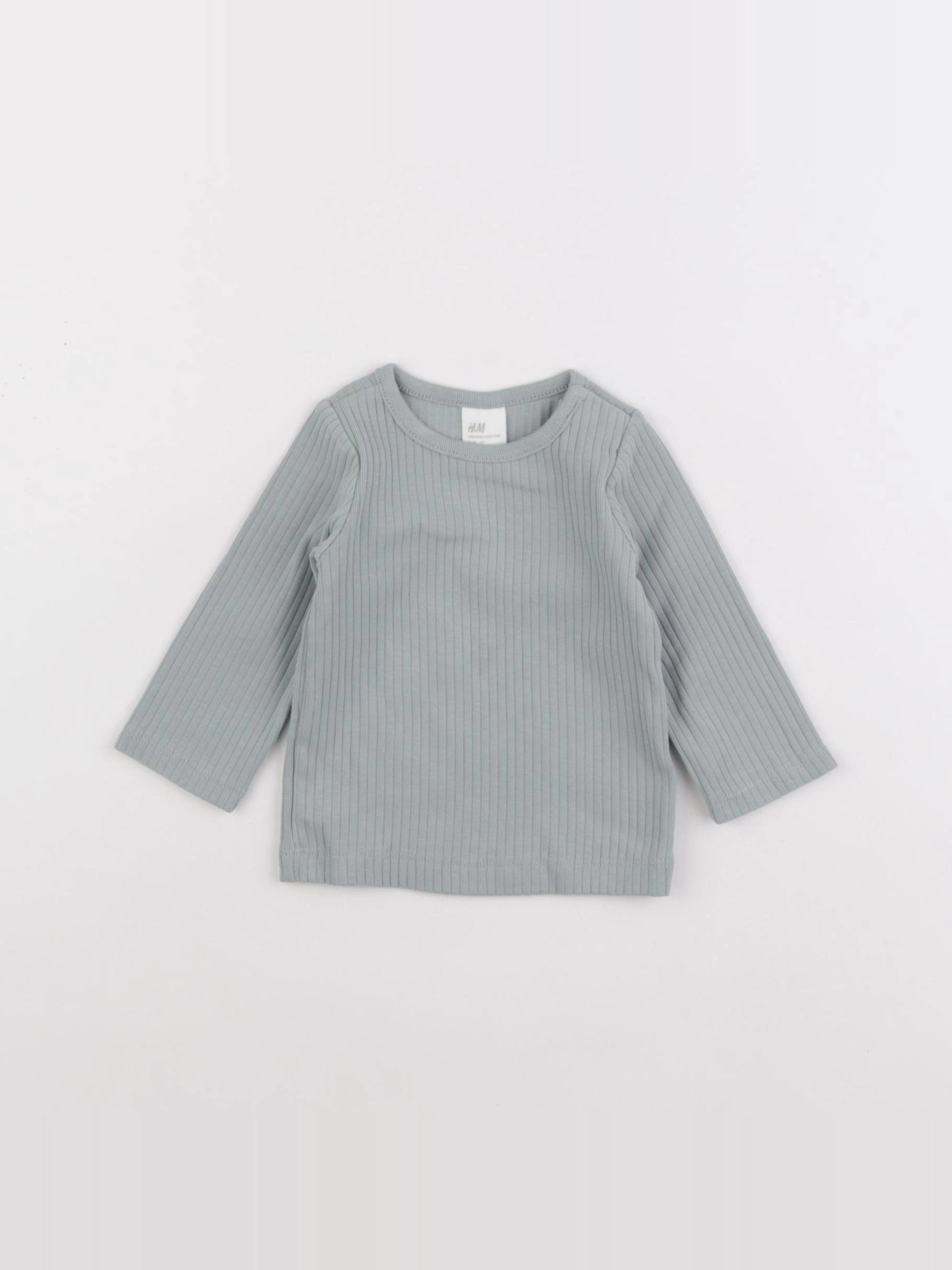 H&M - tee-shirt bleu - 3 mois