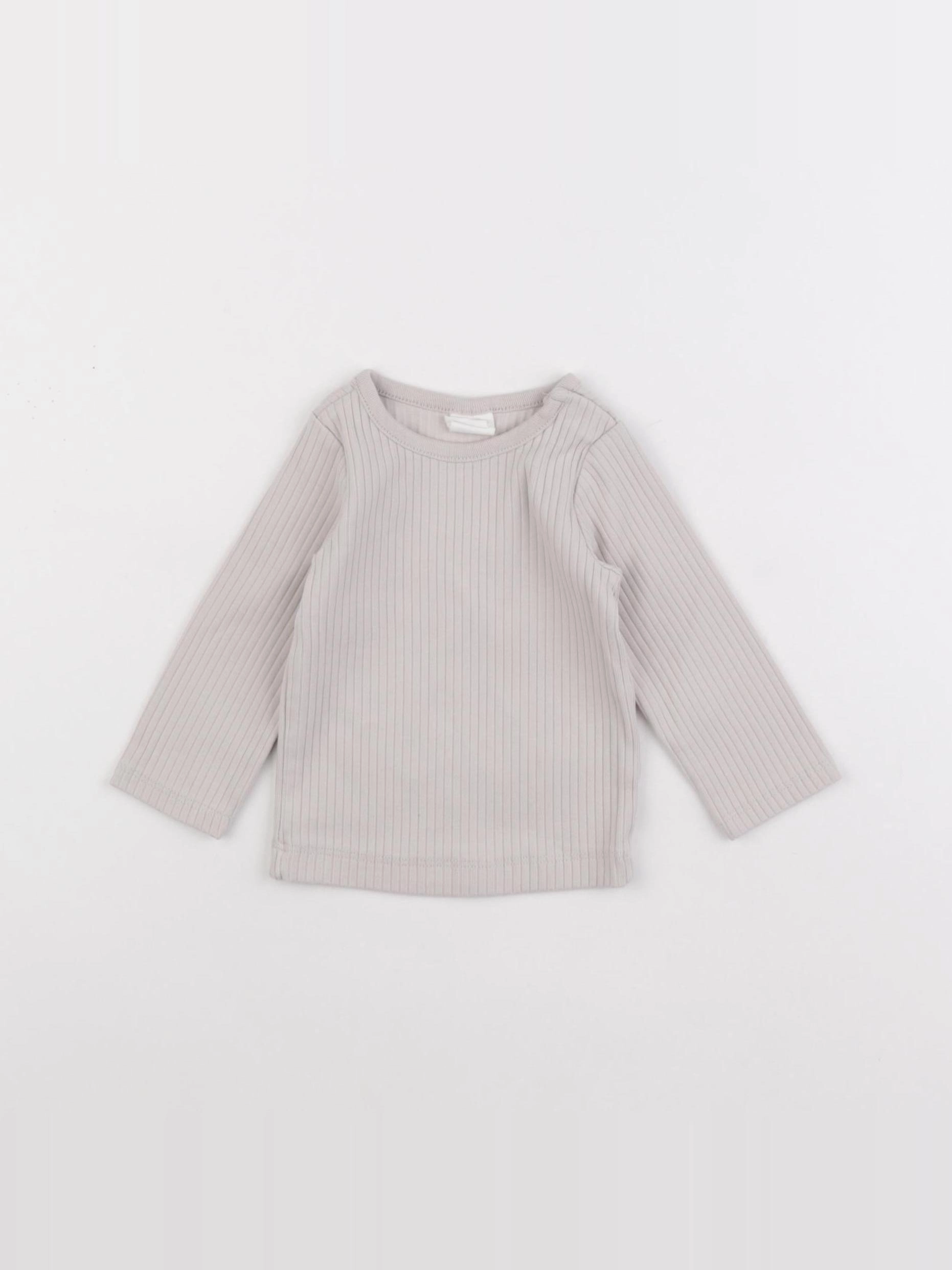 H&M - tee-shirt marron - 3 mois