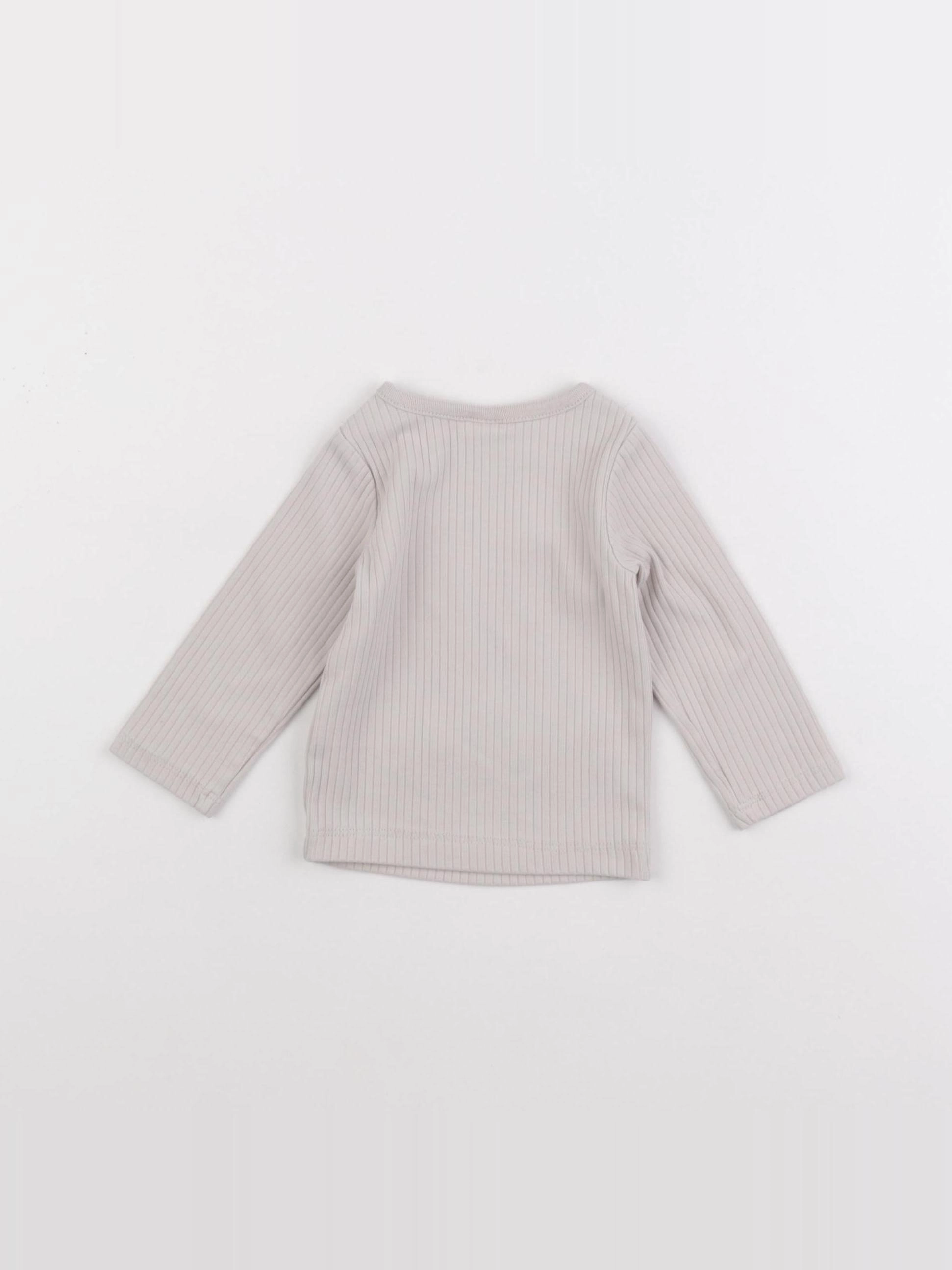 H&M - tee-shirt marron - 3 mois