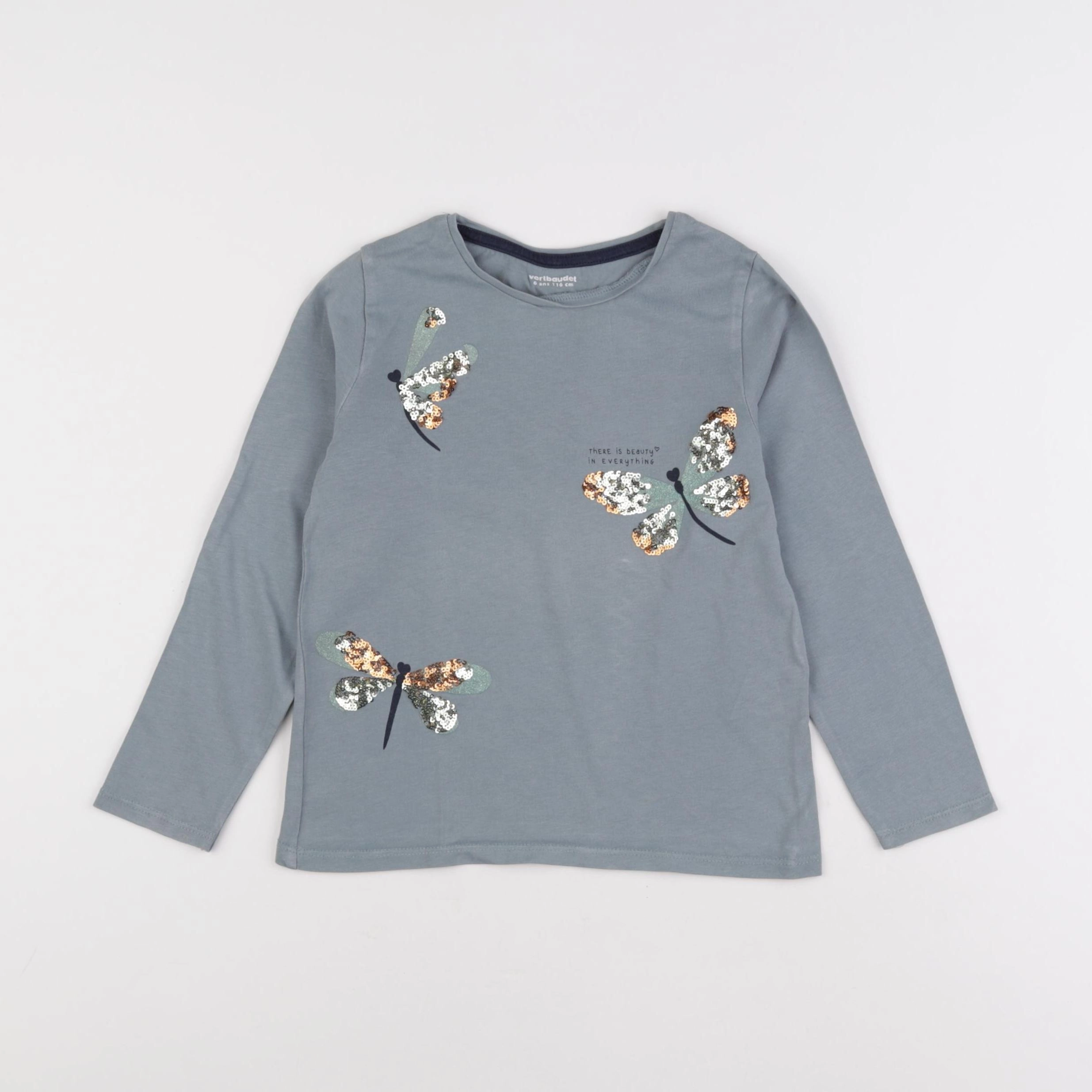 Vertbaudet - tee-shirt vert - 6 ans