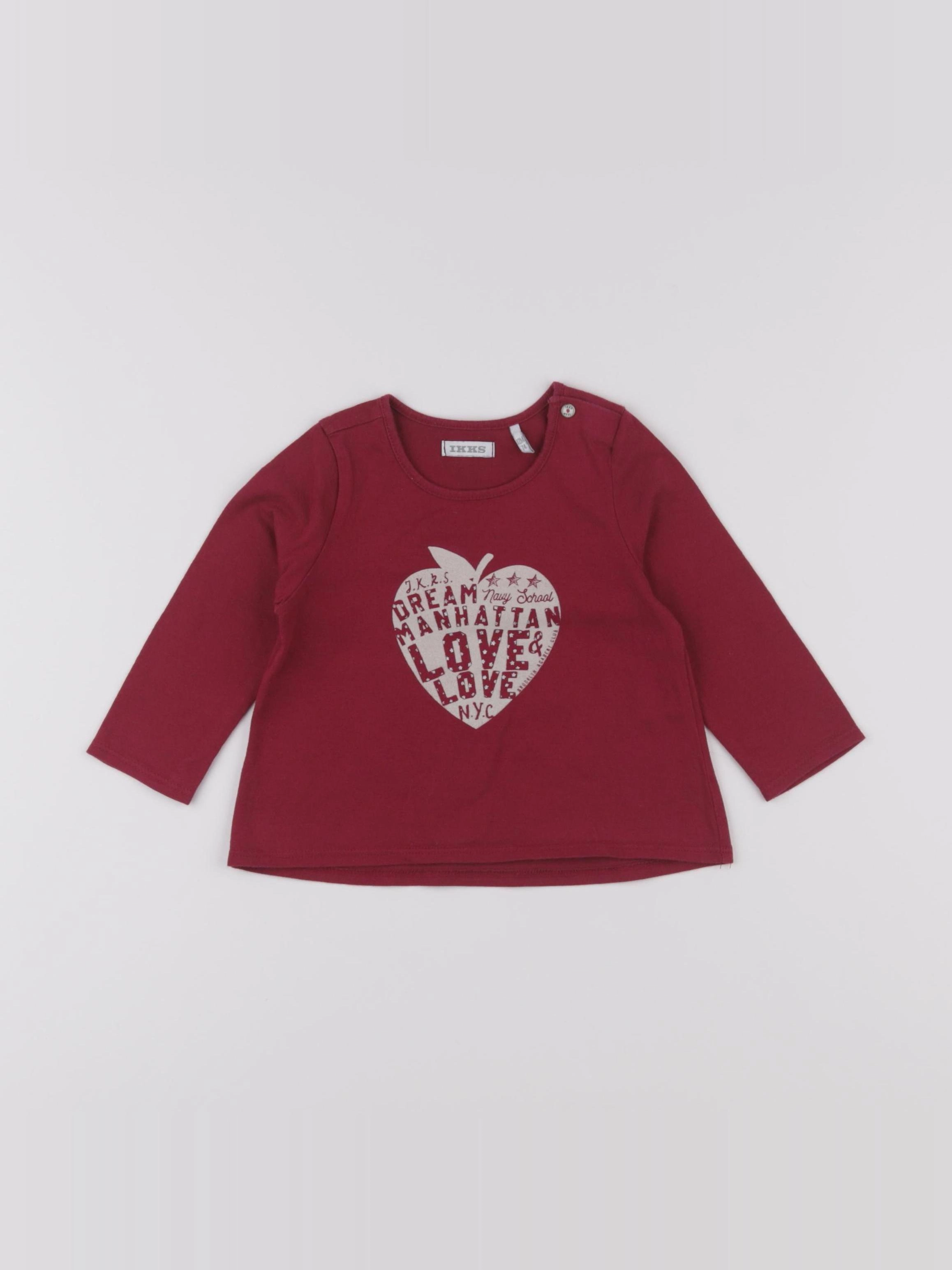IKKS - tee-shirt rouge - 12 mois