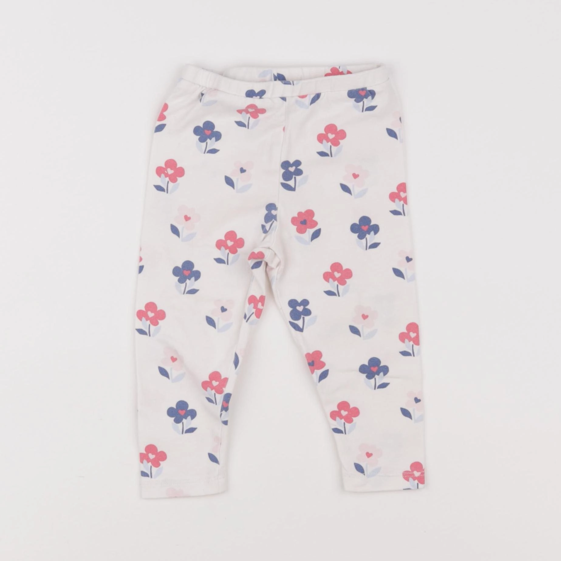 Tape à l'oeil - legging blanc, bleu, rose - 12 mois