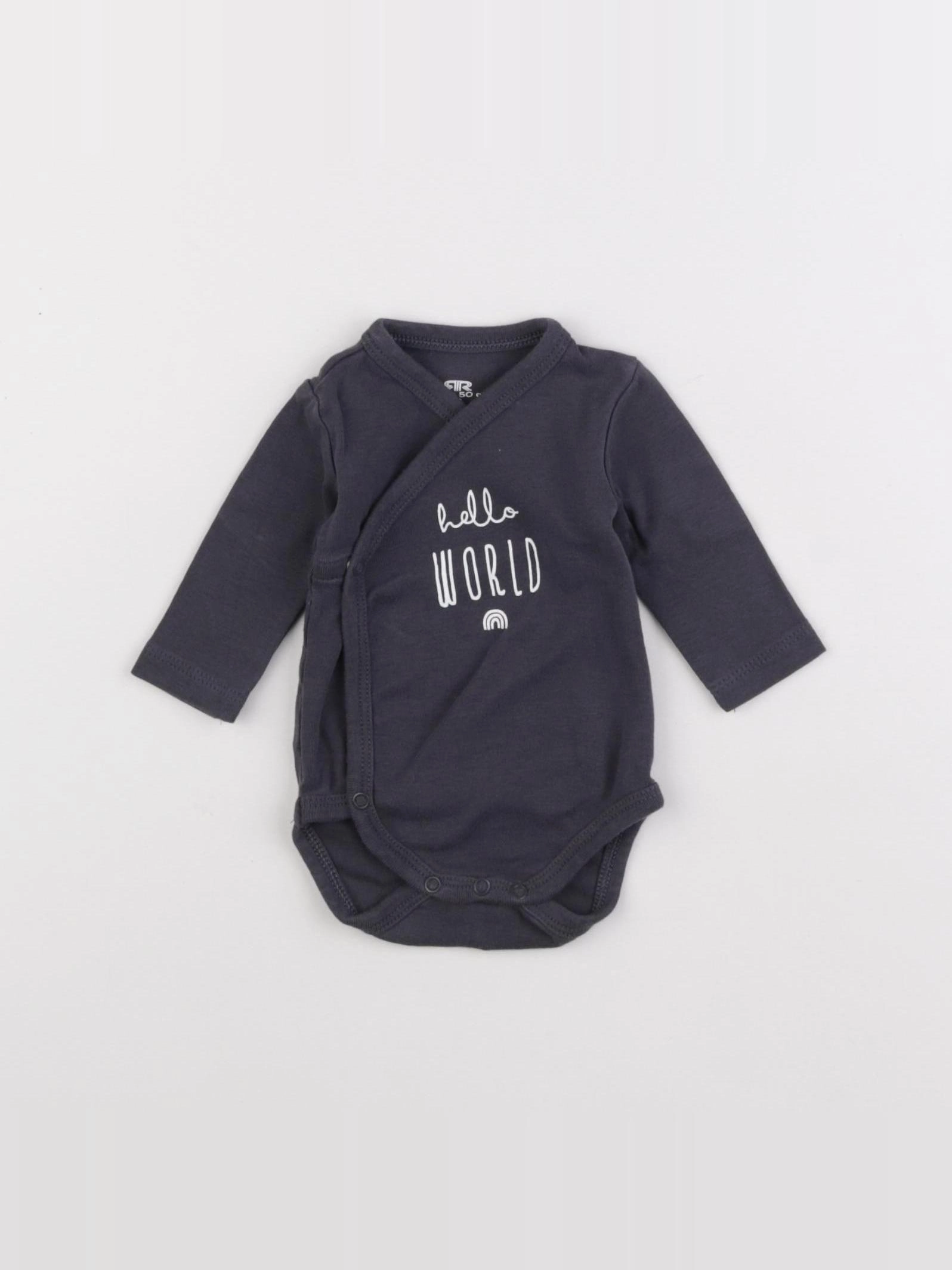 La Redoute - body gris - 0 mois