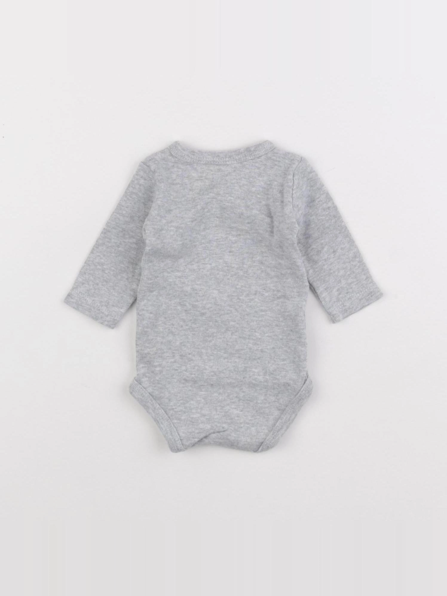 La Redoute - body gris - 0 mois