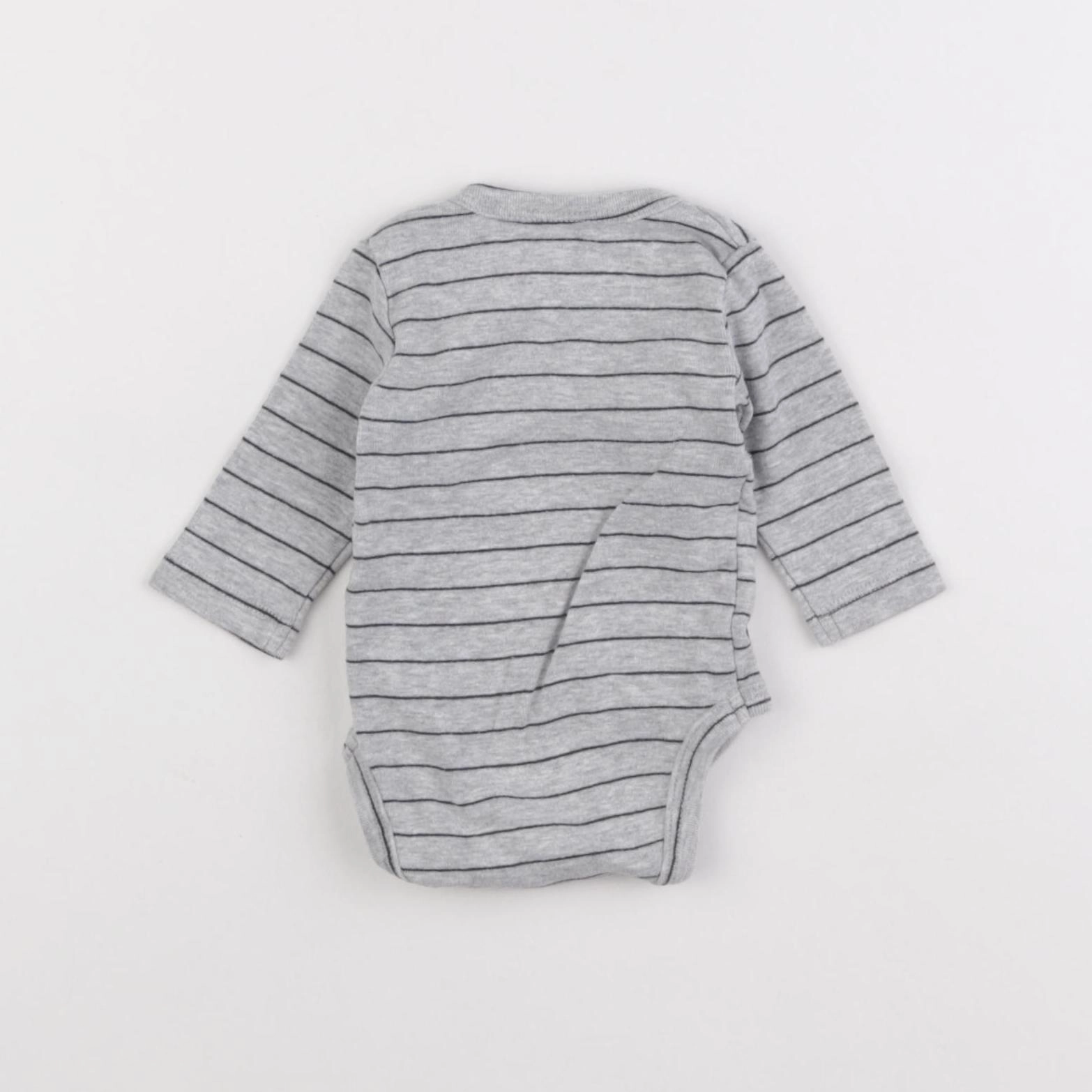 La Redoute - body gris - 0 mois