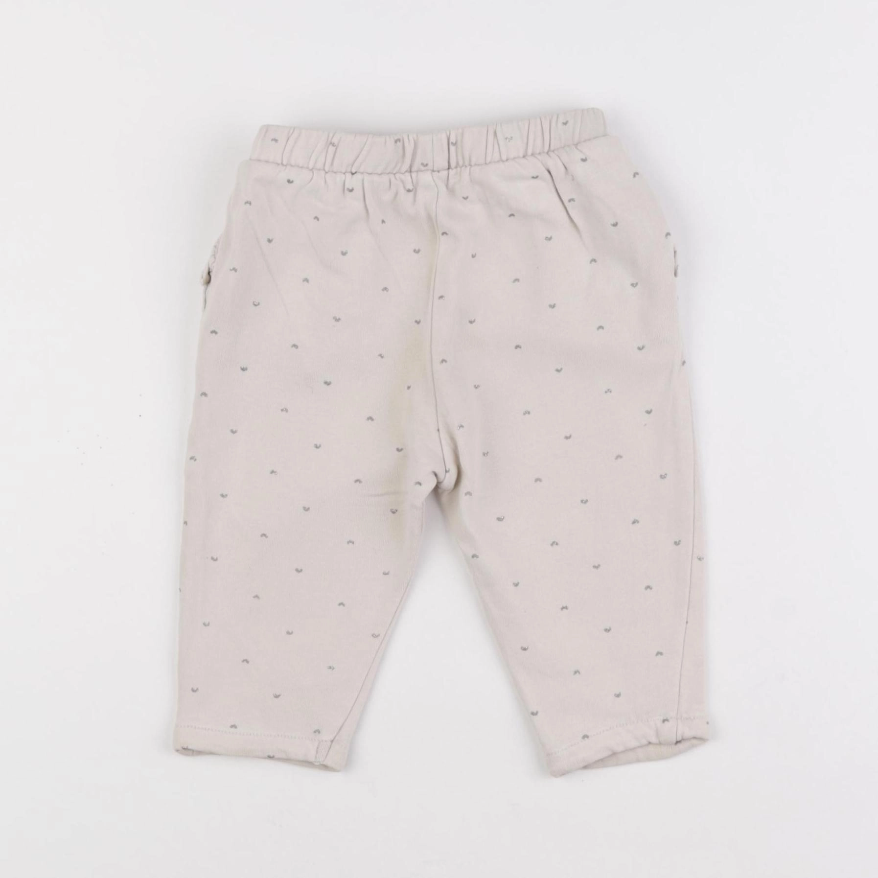 Vertbaudet - pantalon beige, argent - 12 mois